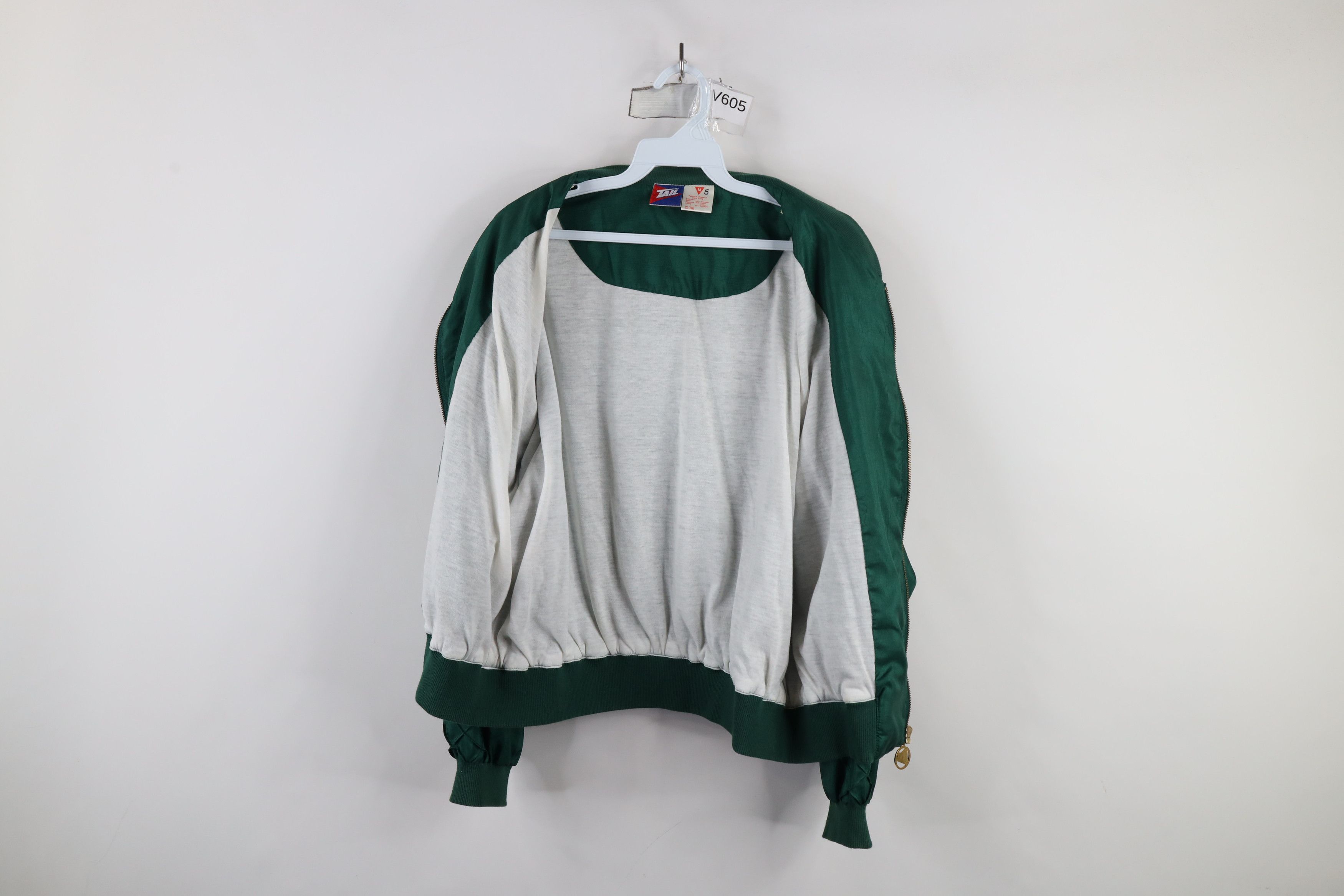 Vintage Vintage 90s Streetwear Silky Polyester Bomber Jacket Green Size M / US 6-8 / IT 42-44 - 9 Thumbnail