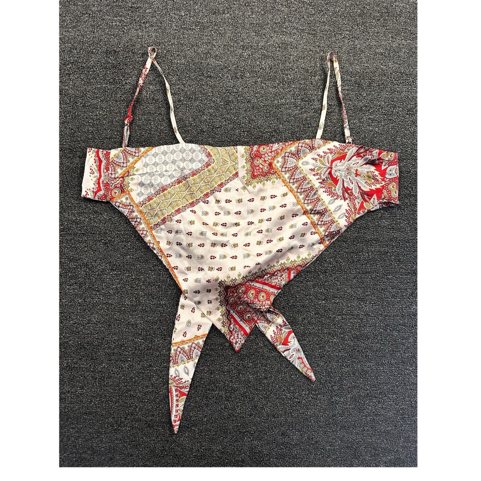 Other Cloud Ten Women's L Red/White Paisley Tie Back Cami Size L / US 10 / IT 46 - 1 Thumbnail