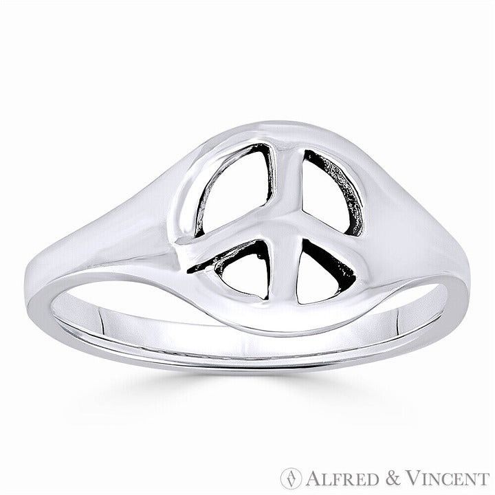 Other Peace Sign Charm Hippie Symbol Right-Hand Ring Size 7 Size ONE SIZE - 1 Preview