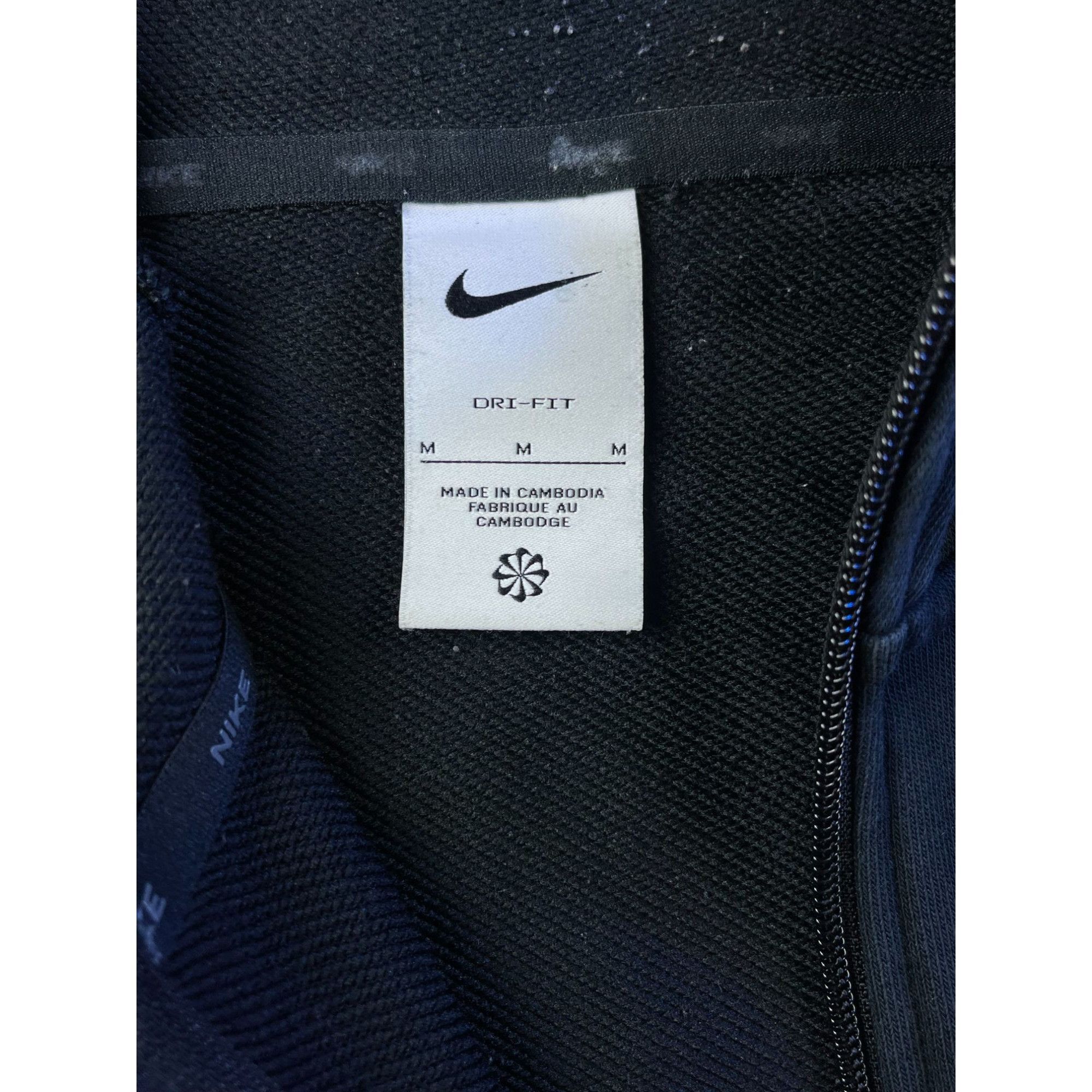 Nike × Vintage Nike Basic Dri-Fit Black Full-Zip Hoodie M Size US M / EU 48-50 / 2 - 3 Thumbnail