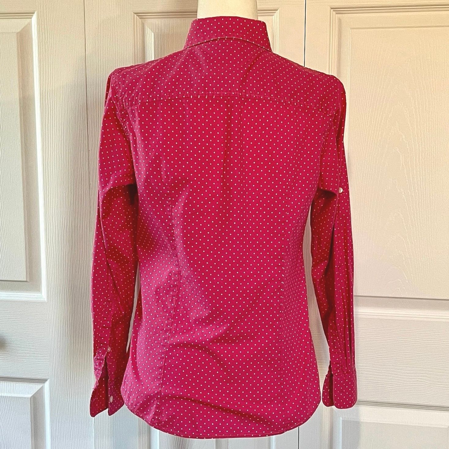 L.L. Bean LL Bean Small pink polka dot top long sleeved shirt, button Size S / US 4 / IT 40 - 3 Thumbnail