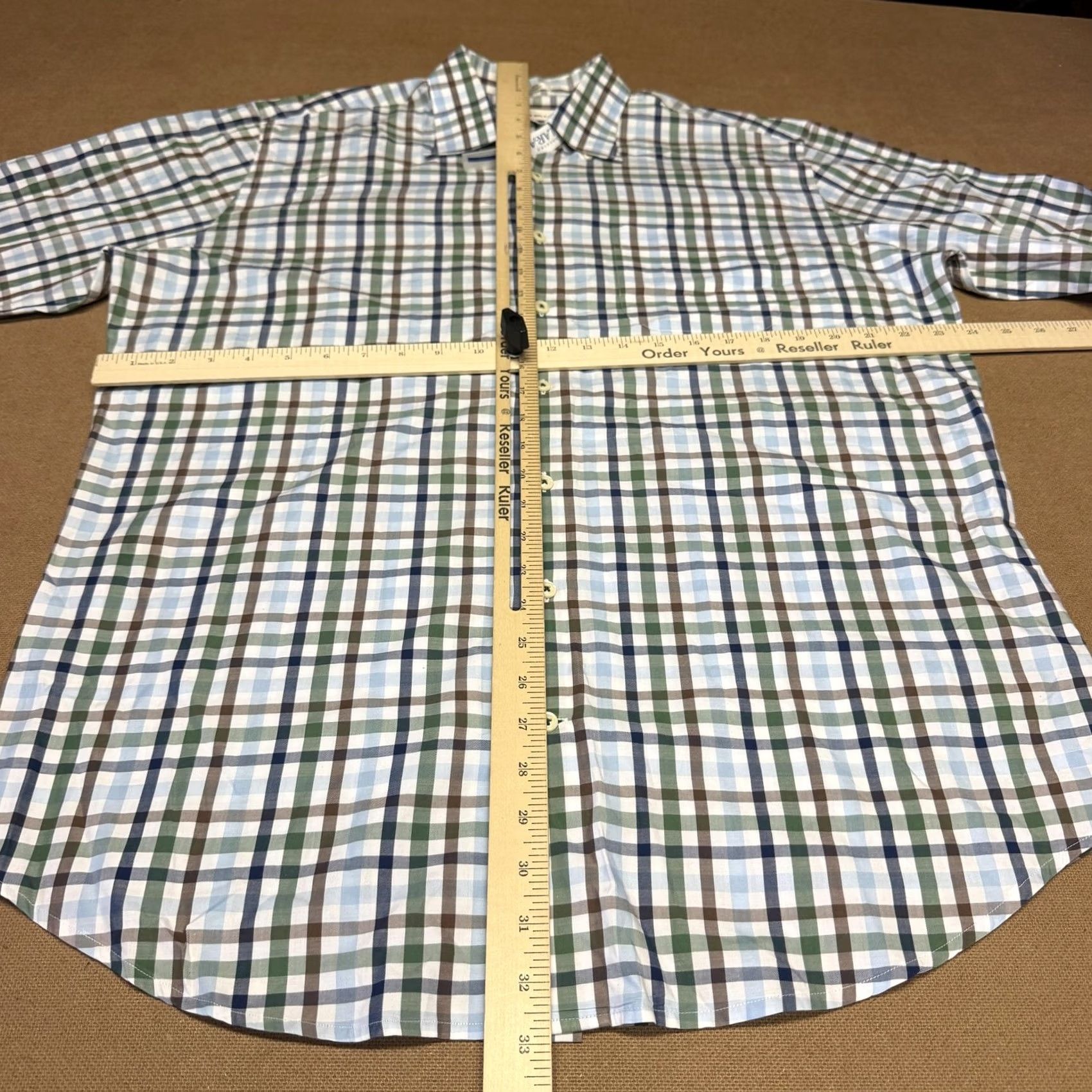 Peter Millar Peter Millar Shirt Mens Large Multicolor Plaid Cotton Button Up Long Sleeve Size US L / EU 52-54 / 3 - 7 Thumbnail
