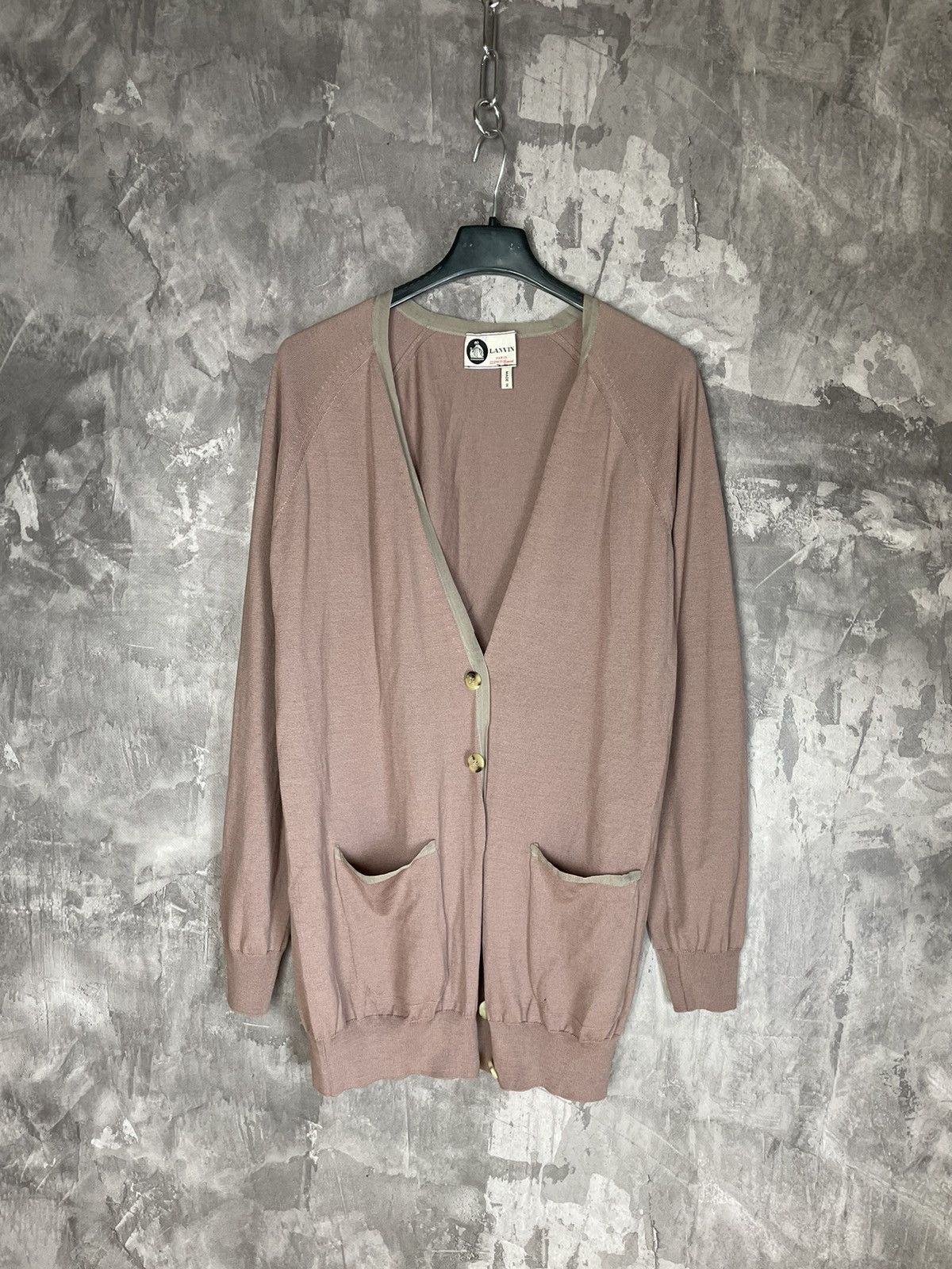 Lanvin × Vintage Lanvin Vintage Luxury Silk Cardigan Sweater Size L / US 10 / IT 46 - 1 Thumbnail