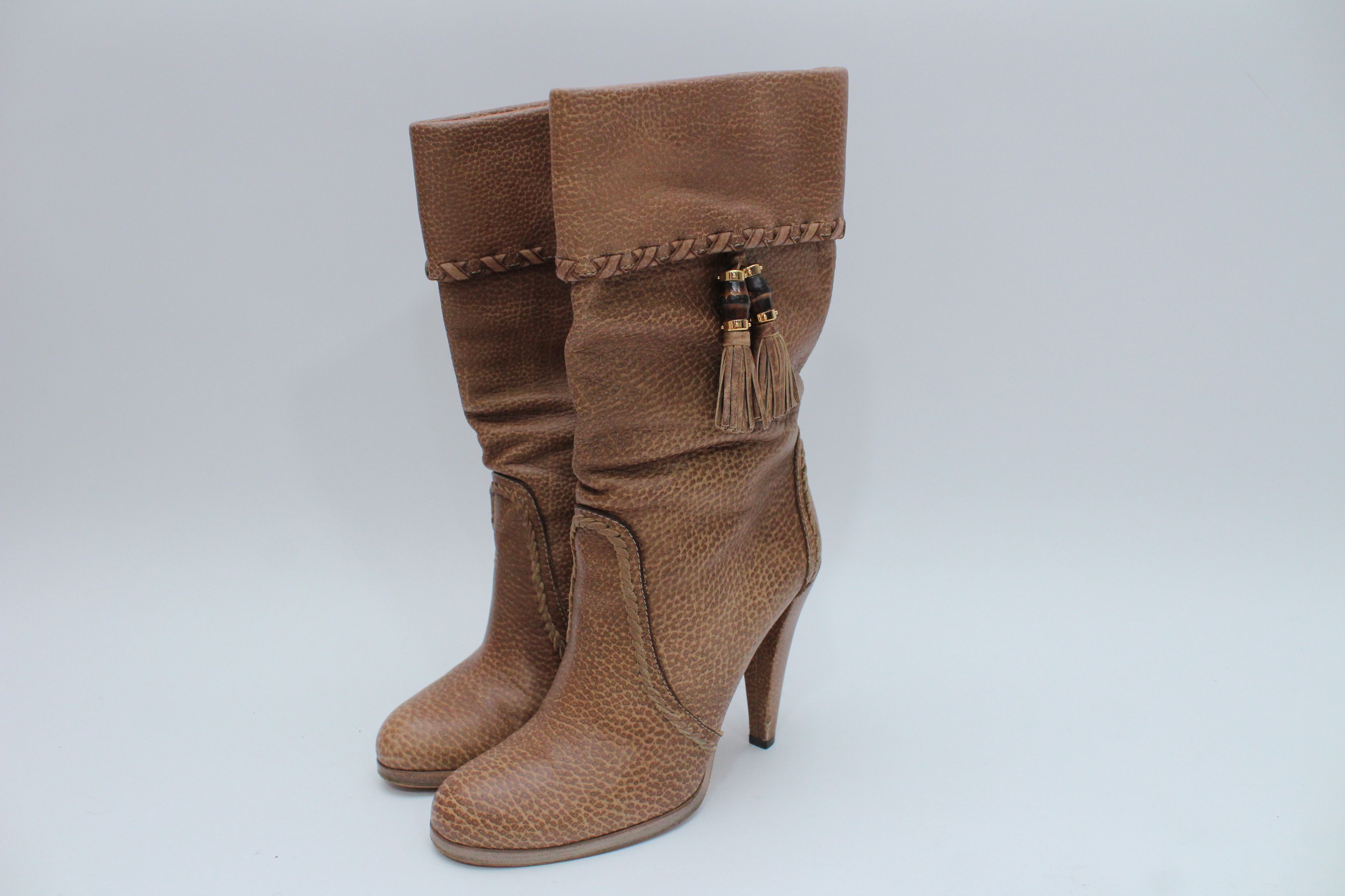 Gucci Gucci Marrakech Brown Leather Heel Boots Size 40 Authentic Size US 10 / IT 40 - 8 Thumbnail