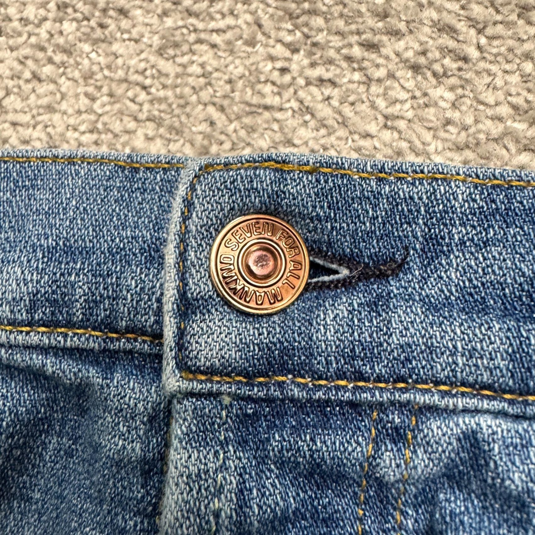 7 For All Mankind 7 For All Mankind Jeans Women 25 Slim Skinny Denim 5-Pocket Blue Button Fly Size 42" / US 20 - 3 Thumbnail