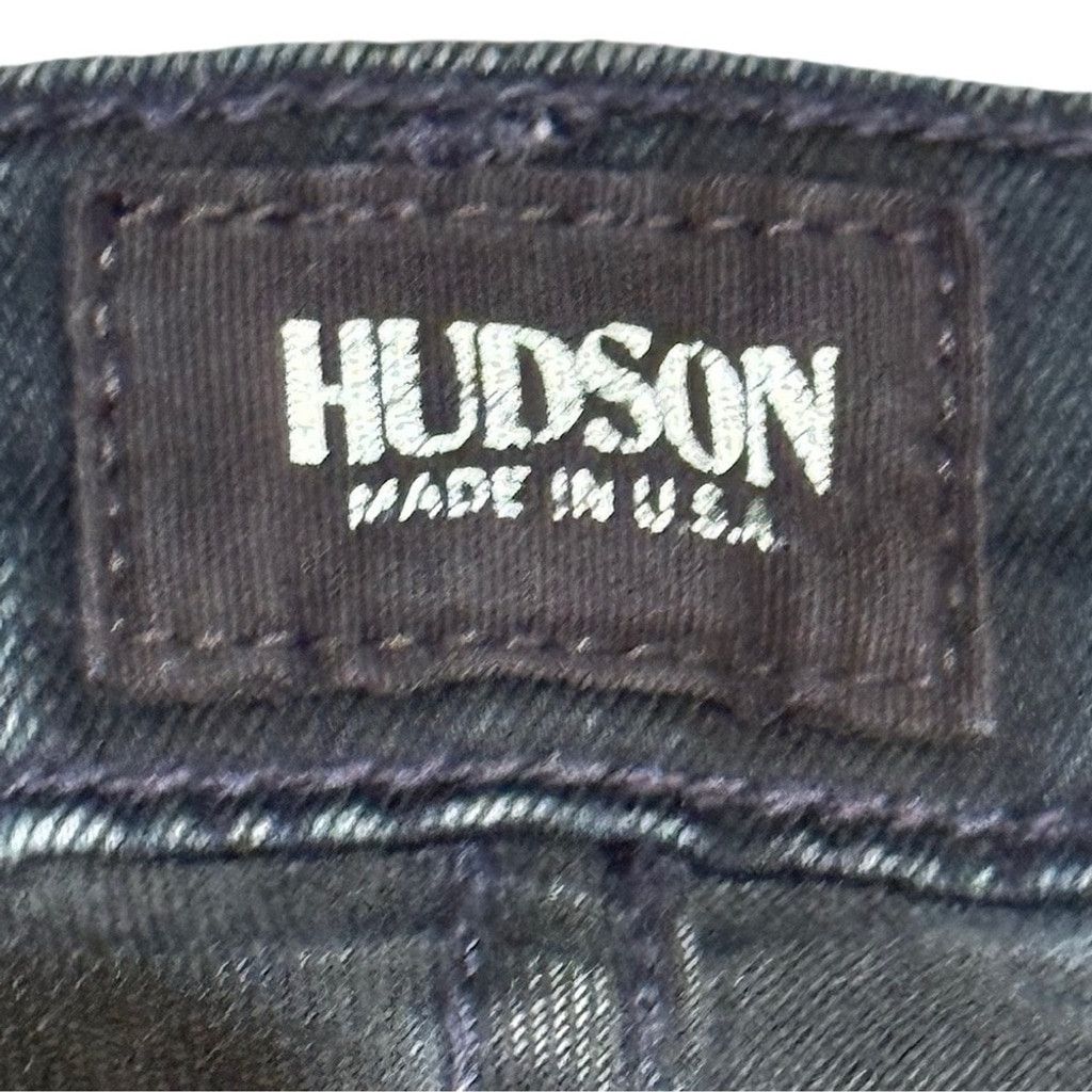 HUDSON CHIMERA Super Skinny back zippers SZ 26 BLACK WILD