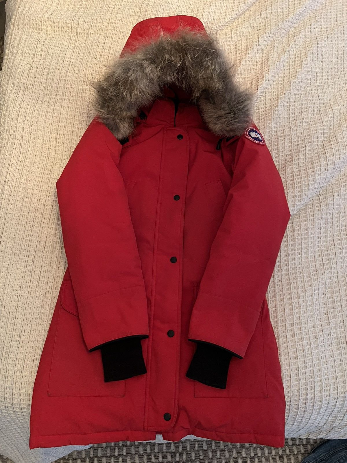 image of Canada Goose Trillium Parka in Red, Women's (Size XS)