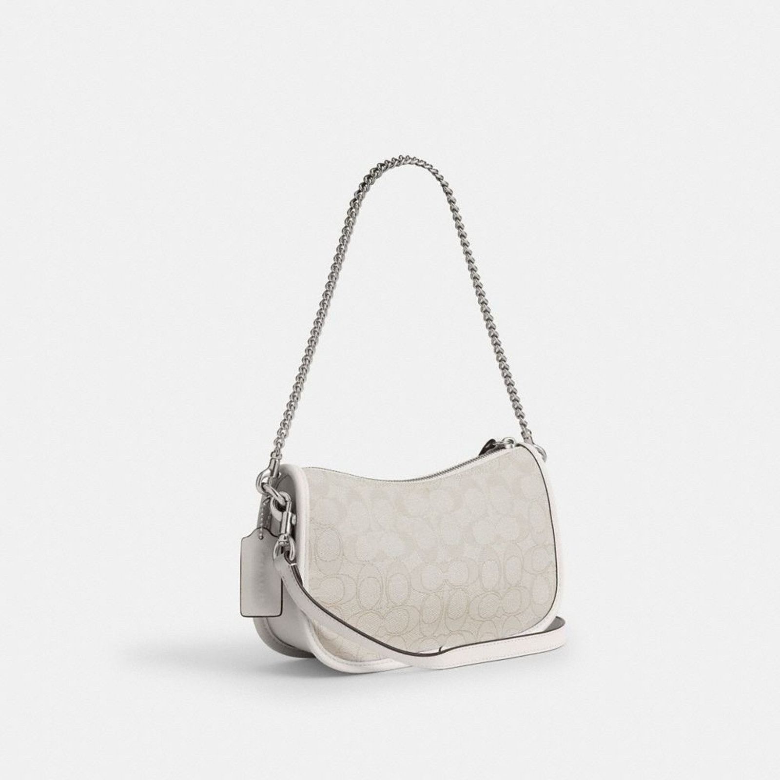 Coach NWT Coach Swinger CAM48 Silver/Cloud Chalk Bag Size ONE SIZE - 10 Thumbnail