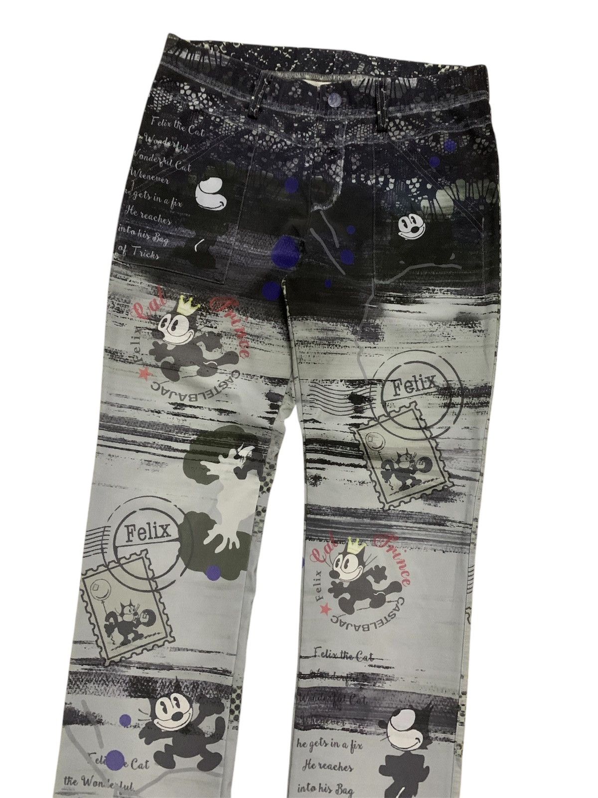 Felix × Hysteric Glamour × Jean Charles De Castelbajac Vtg Japanese Castlebajac x Felix Art Legging Pant Size 30" / US 8 / IT 44 - 2 Thumbnail
