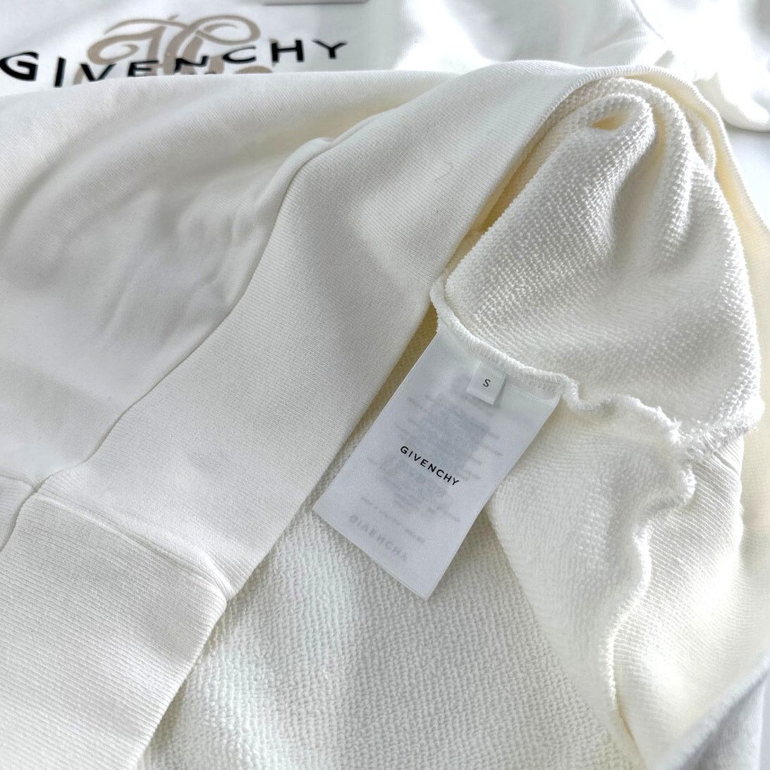 Givenchy GIVENCHY Off White Reverse Fleece Sweatshirt Size S Size S / US 4 / IT 40 - 6 Thumbnail