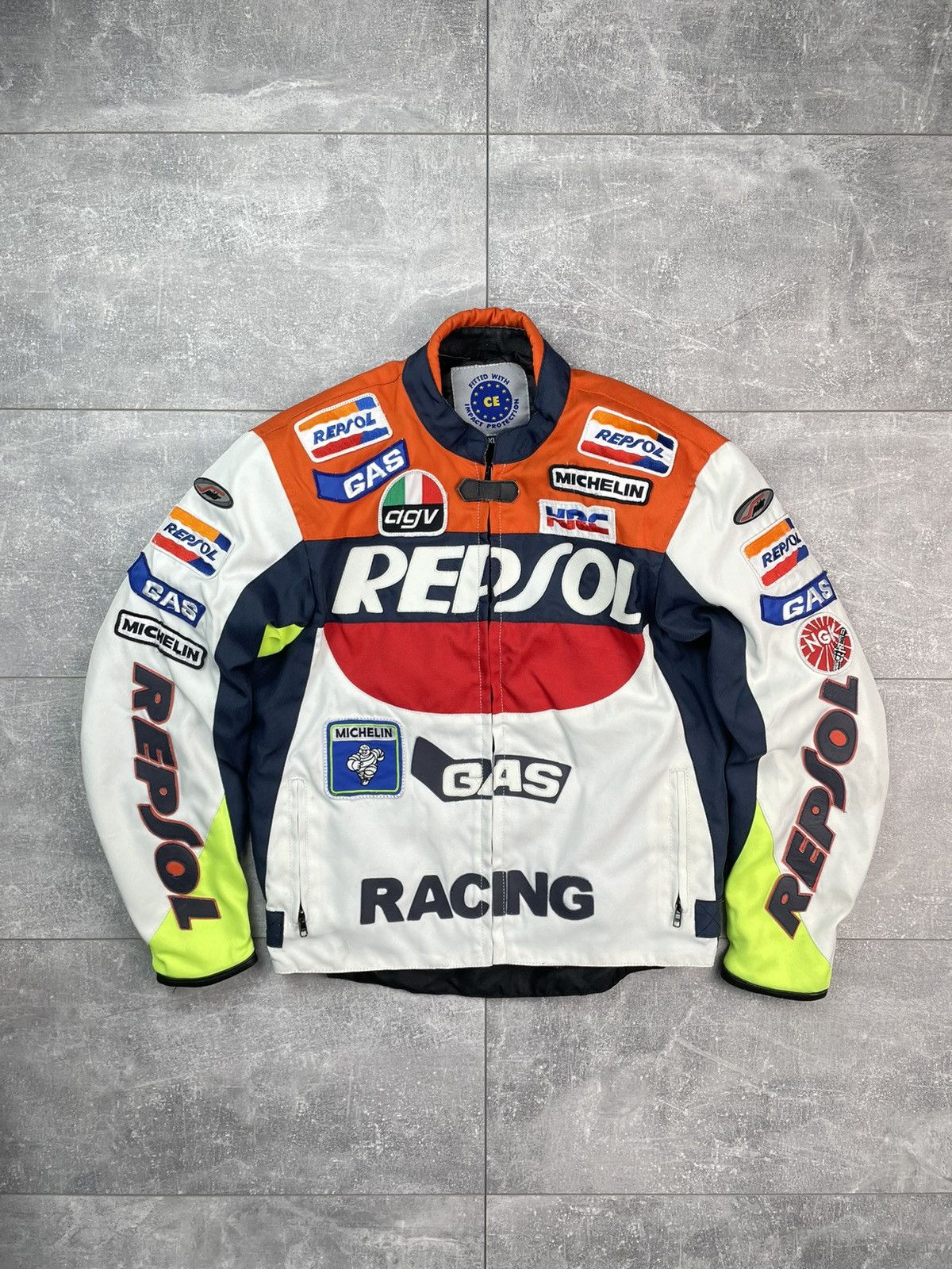 image of Repsol Vintage Racing Jacket Honda Gas Nascar, Men's (Size XL)