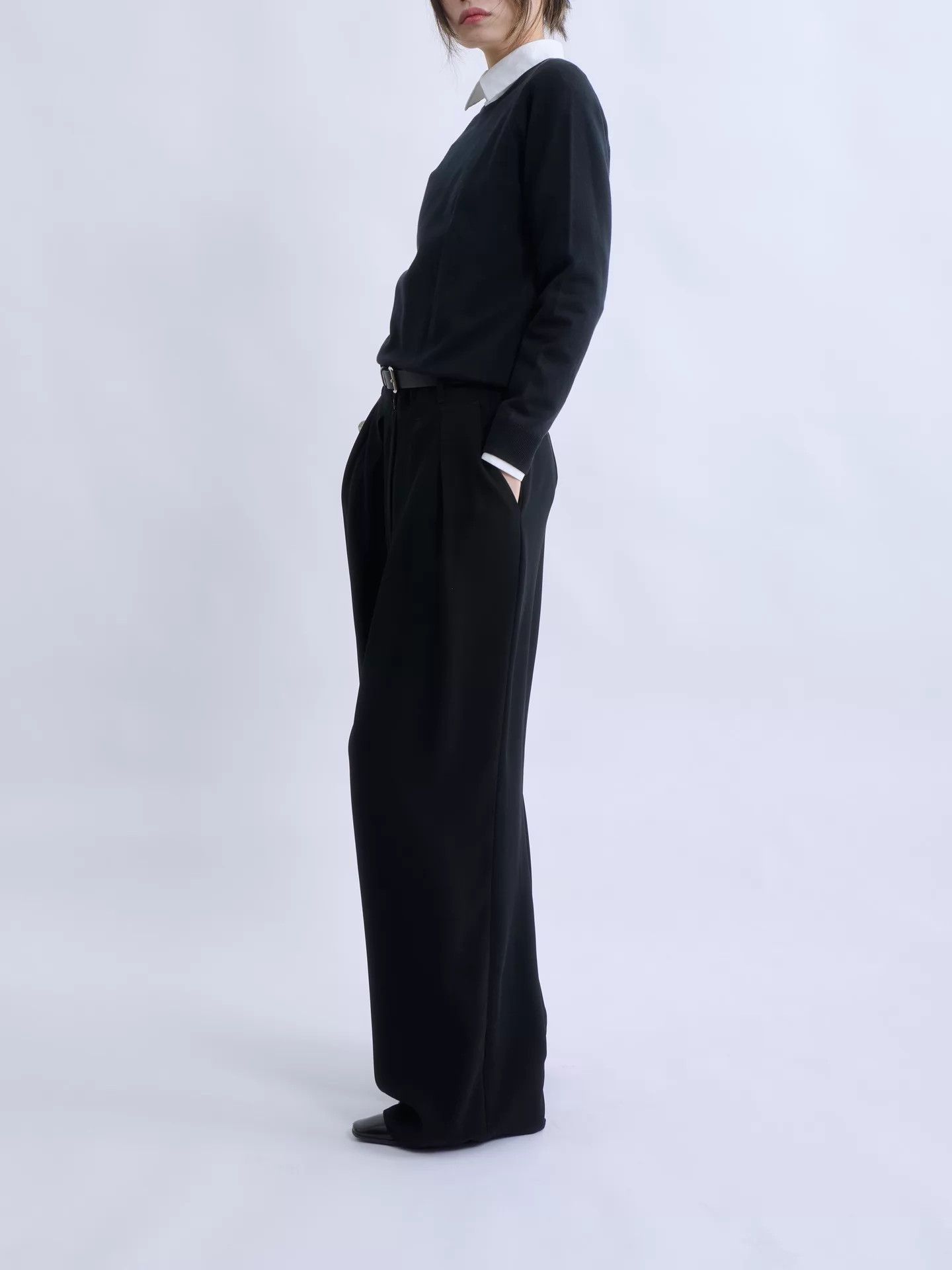The Row THE ROW Black Silk Knit Top Size XS / US 0-2 / IT 36-38 - 3 Thumbnail