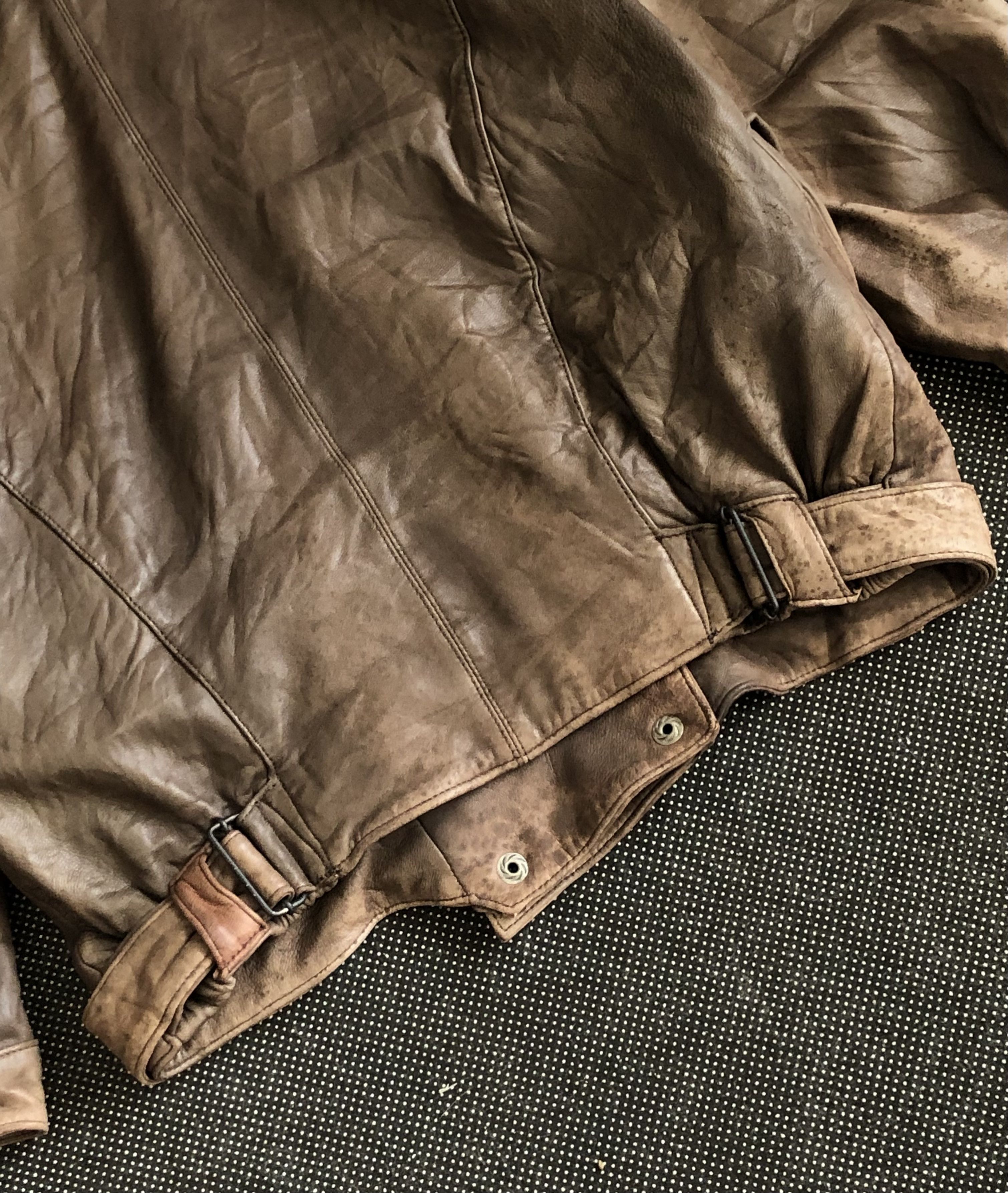 Japanese Brand VINTAGE 80’S HARAJUKU MOTHER LAMBSKIN BELTED BLOUSON JACKET Size M / US 6-8 / IT 42-44 - 11 Thumbnail