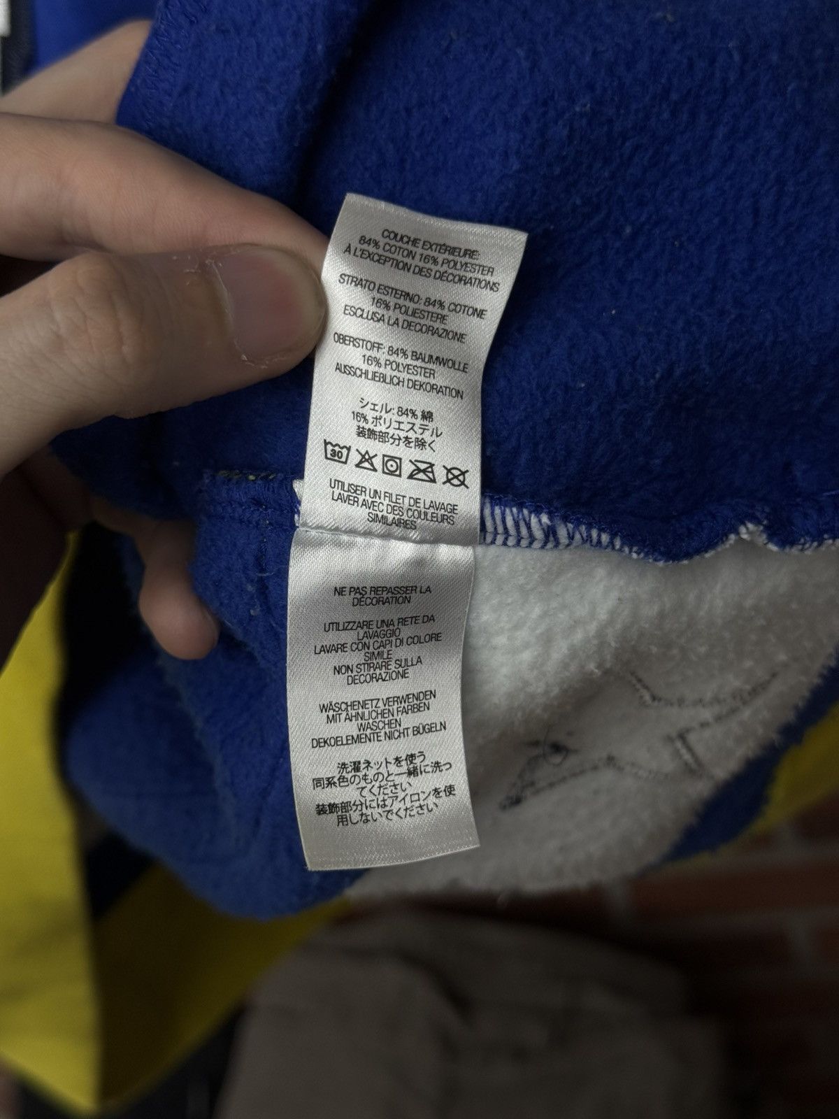 Supreme Supreme Hockey Hoodie Blue Yellow Size XL 🧼 Size US XL / EU 56 / 4 - 11 Thumbnail