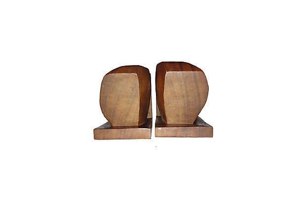 Designer Arts and Crafts Drama Face Wood Bookends Size ONE SIZE - 3 Thumbnail