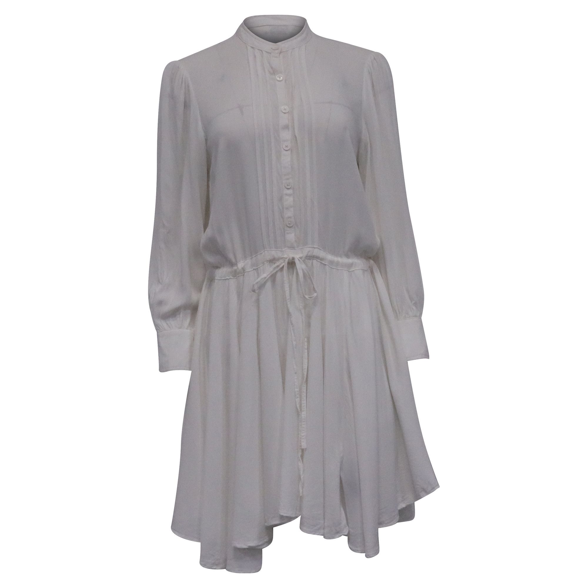 Zadig & Voltaire Zadig & Voltaire Ranil Tie-Waist Mini Dress in White Viscos Size XXS / US 00 / IT 34 - 1 Thumbnail