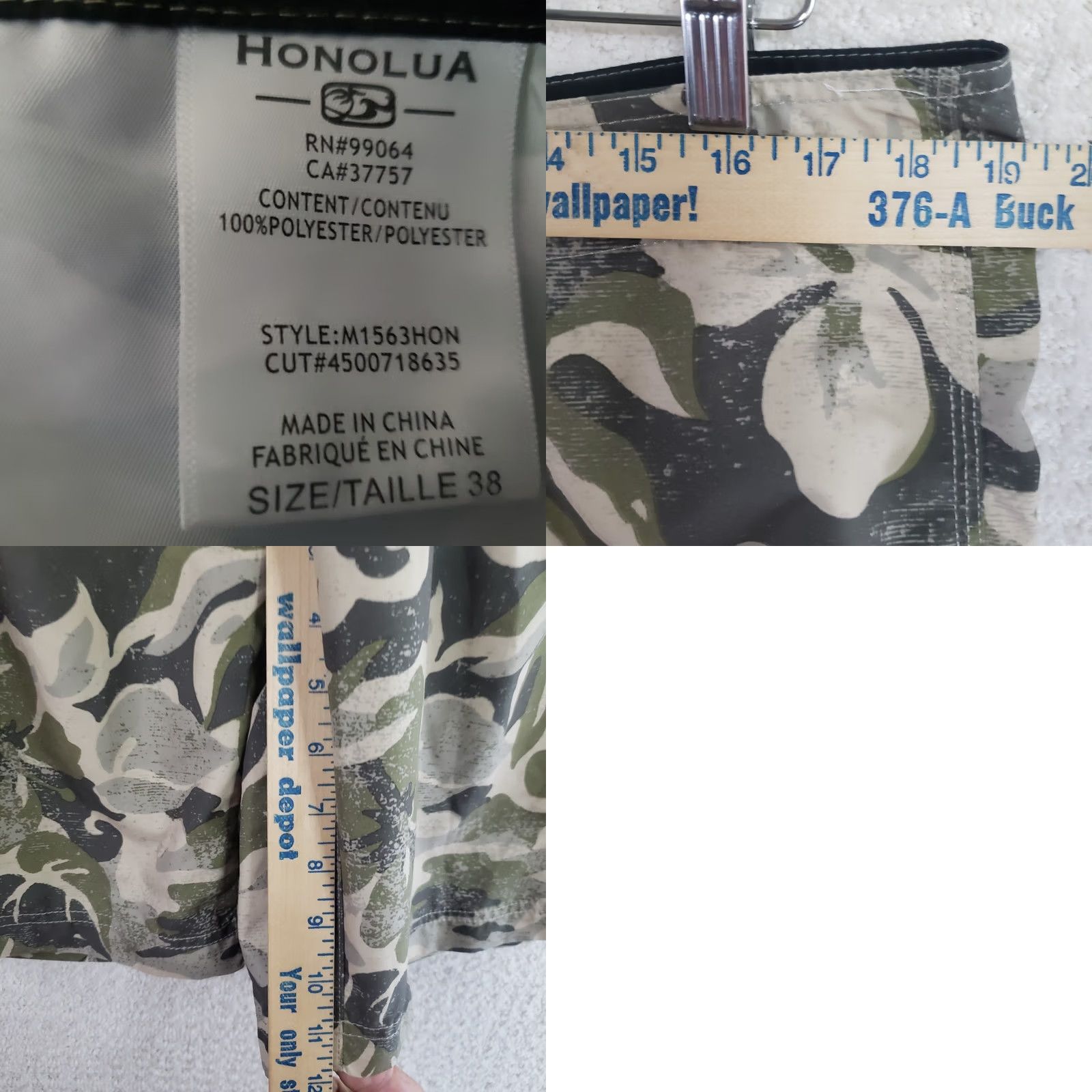 Swims Honolua Mens Board Shorts 38x12 Multicolor Camo Hawaiian Beach Quick Dry UV Protection Pockets Embroidered Logo Board Shorts Mens 38 Multicolor Camo Size US 38 / EU 54 - 10 Thumbnail