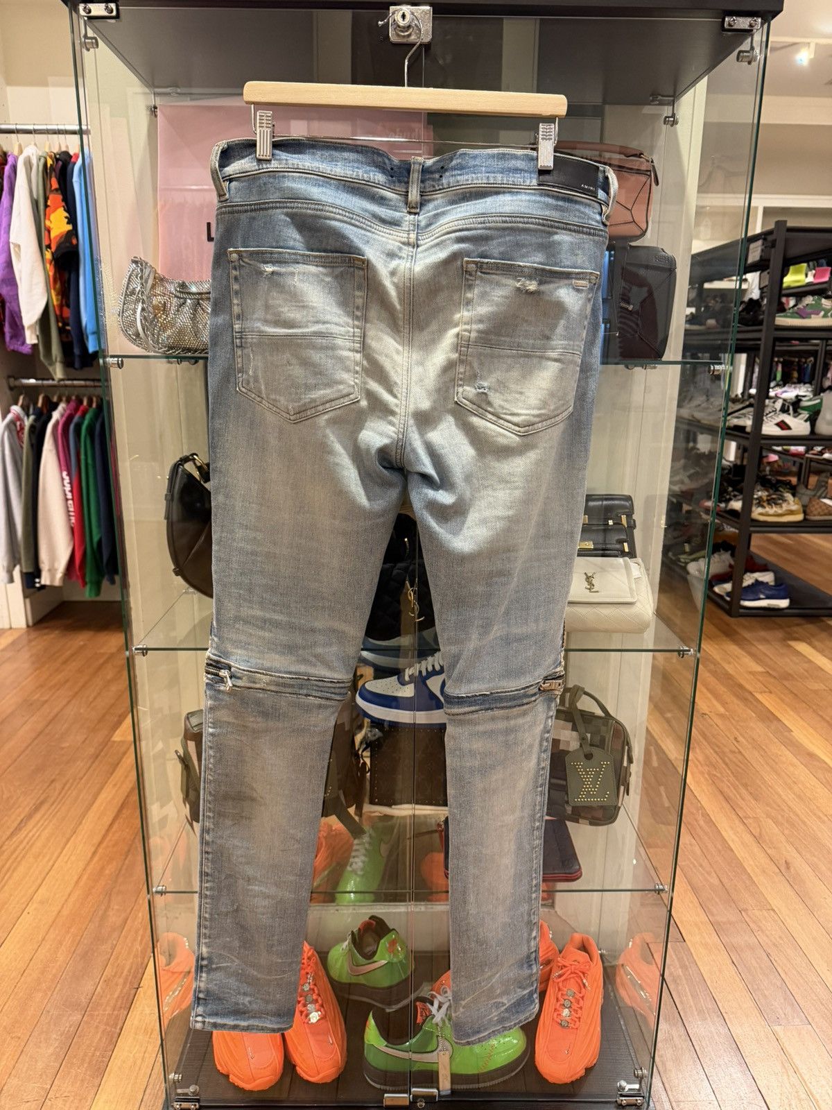Amiri Amiri Mx2 Blue Plaid Patch Denim Jeans - Clay Indigo Size US 36 / EU 52 - 2 Thumbnail