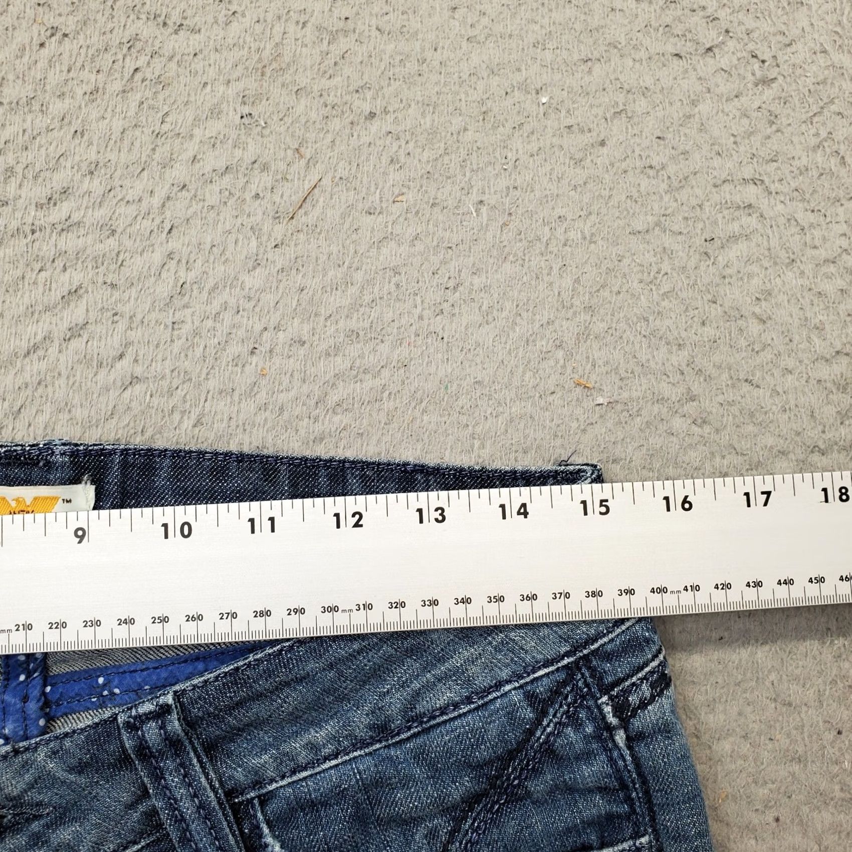 Denime Antic Denim Jeans Womens Size 29 Blue Denim Low Rise Straight Fit Thick Stitch 29 Womens Blue Denim Straight Jeans Size 29" - 5 Thumbnail
