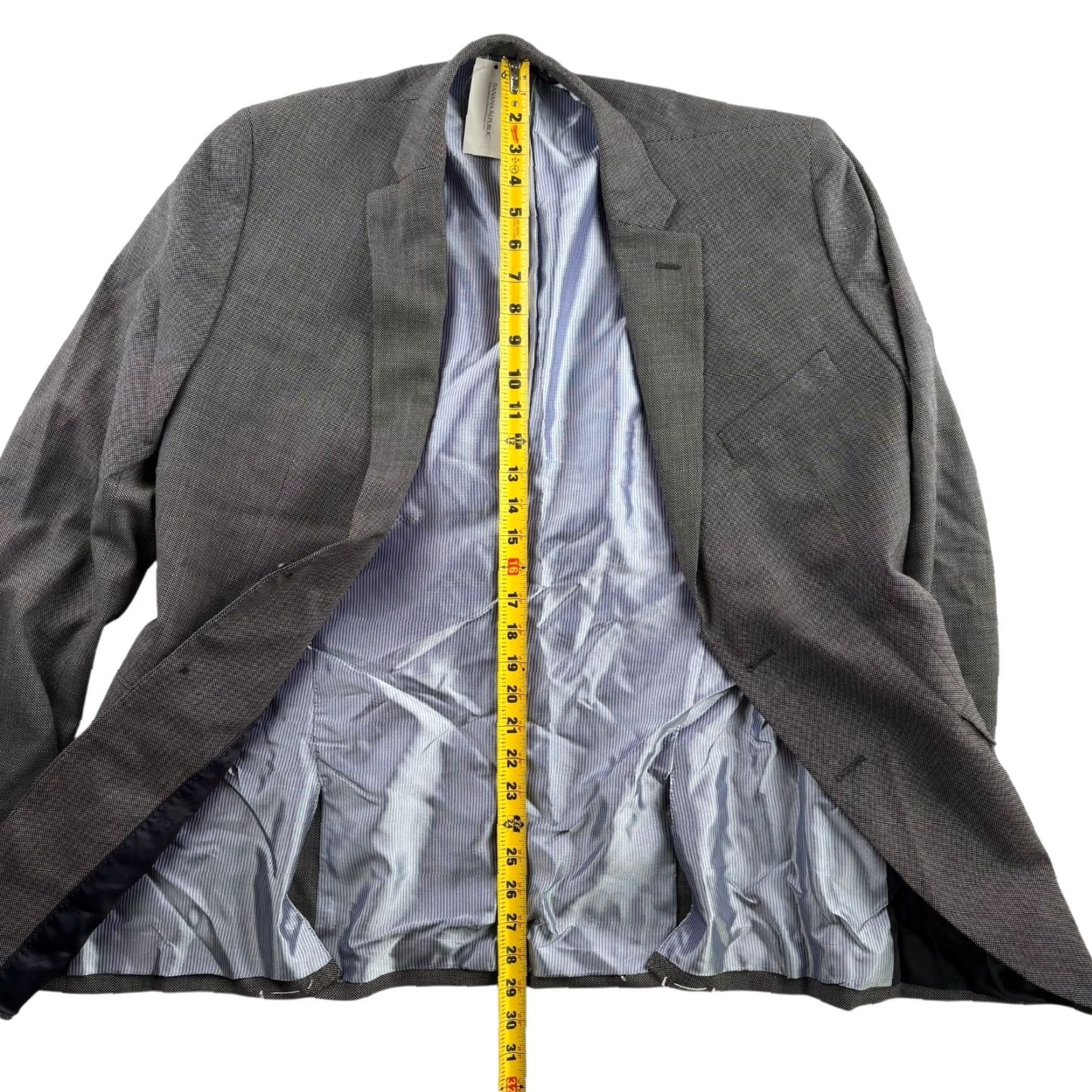 NEW Banana Republic Gray Wool Blazer Jacket 42R Regular Classic Mens