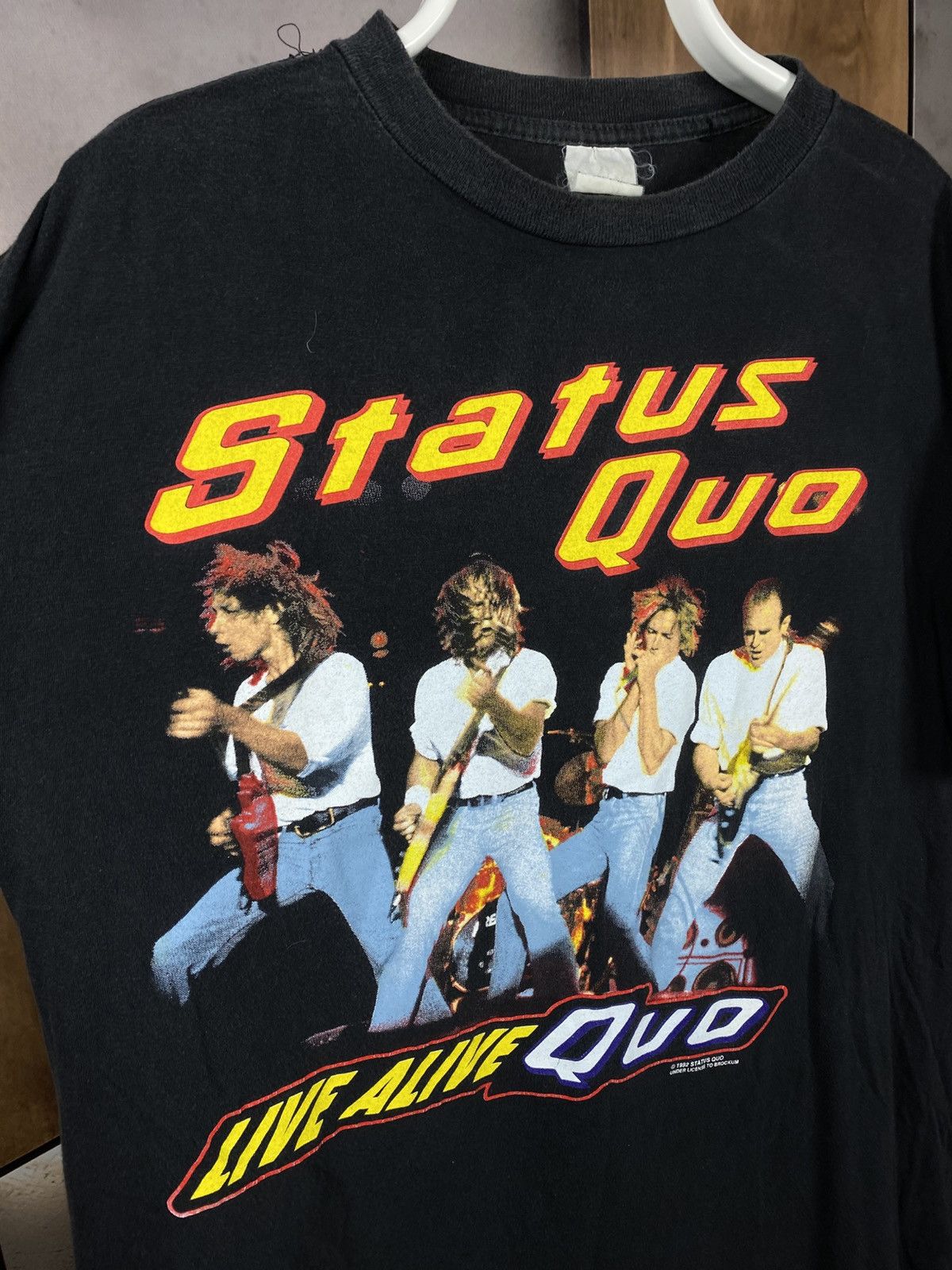 Band Tees 🎸Vintage 1992 T-Shirt Status Quo Live Alive Quo Tour Tee🎸 Size US L / EU 52-54 / 3 - 3 Thumbnail