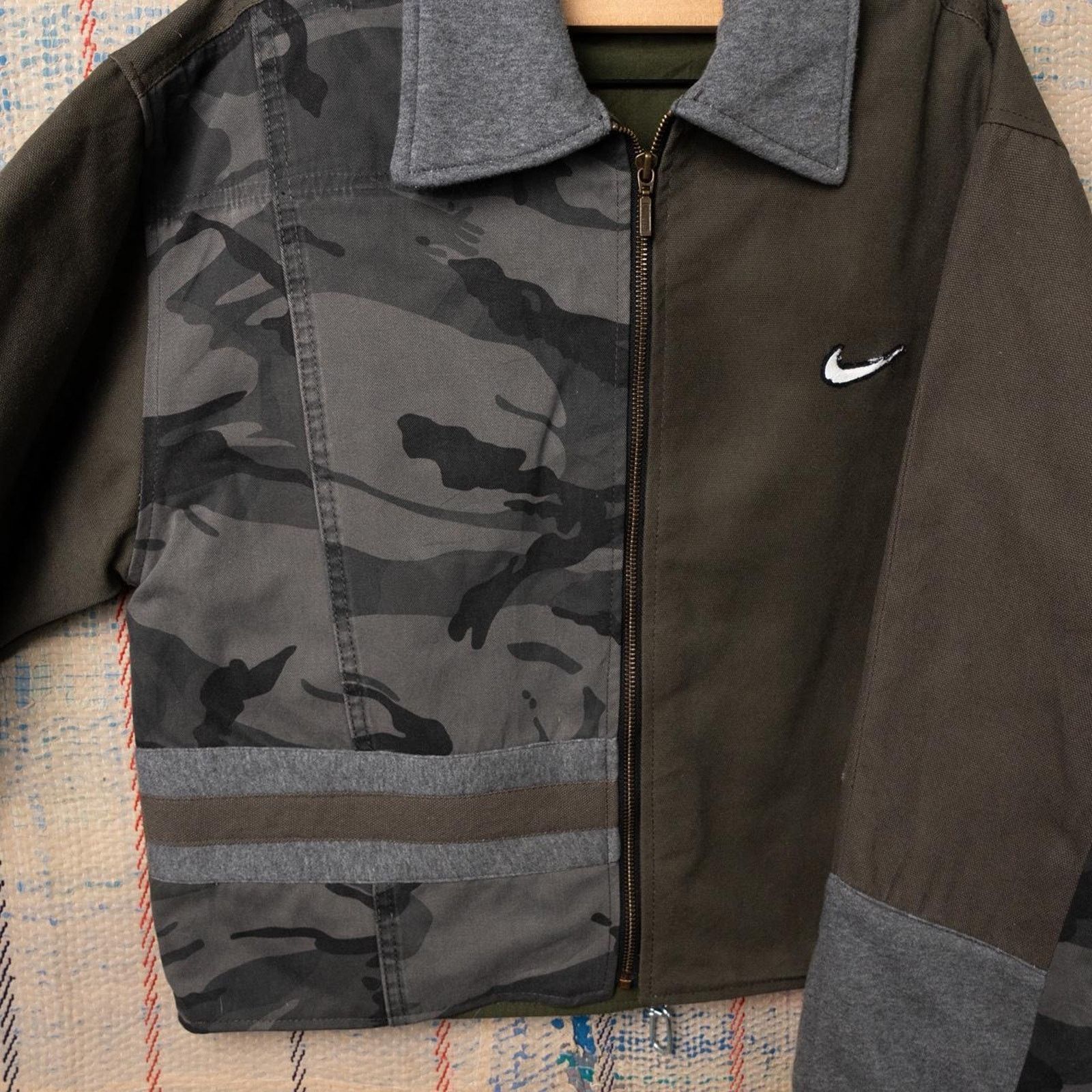 Nike Custom upcycled cropped nike jacket Size US L / EU 52-54 / 3 - 3 Thumbnail