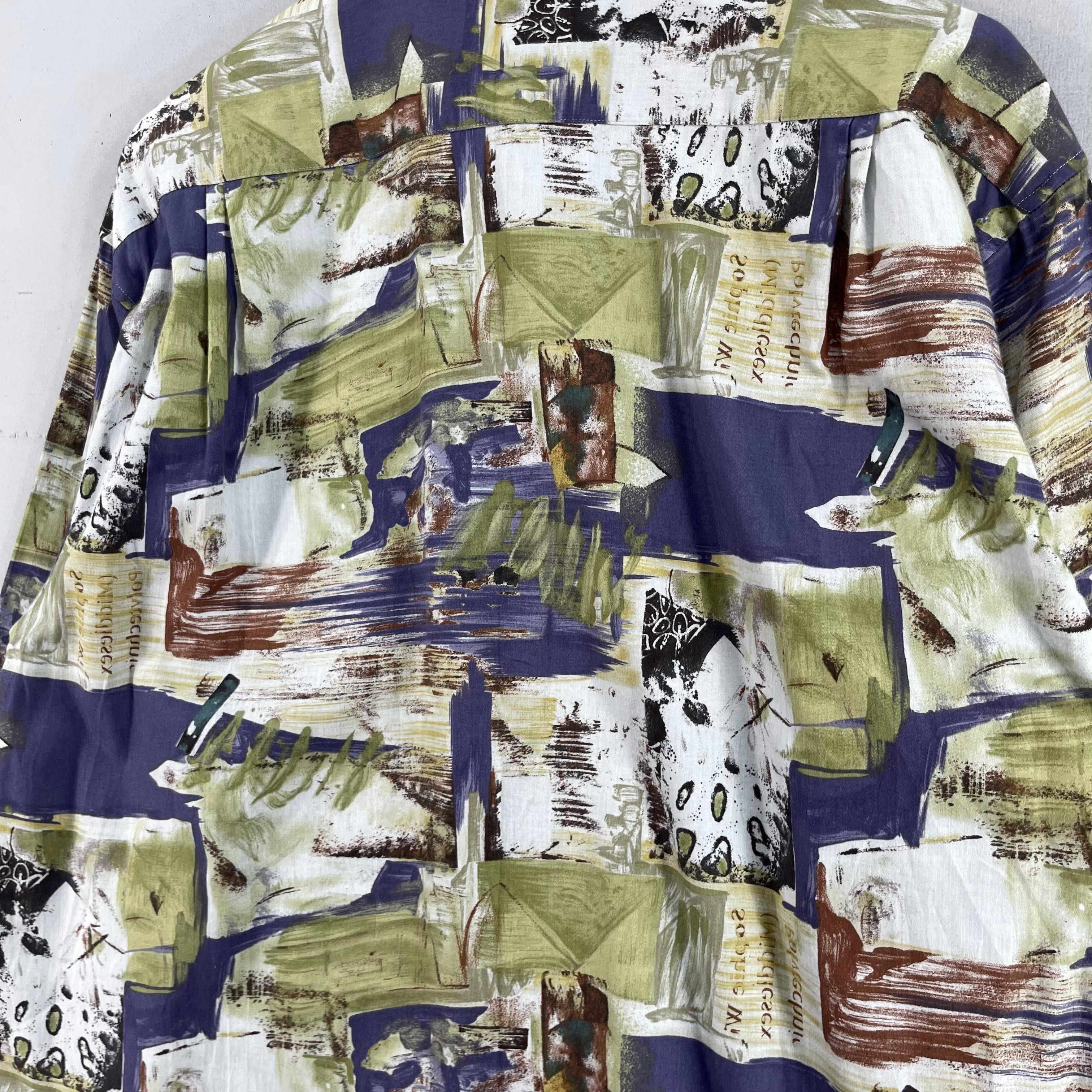 Art Comes First × Japanese Brand × Vintage MR JUNKO Pop Art Psychedelic Crazy Funky Motive Button Up Size US L / EU 52-54 / 3 - 9 Thumbnail