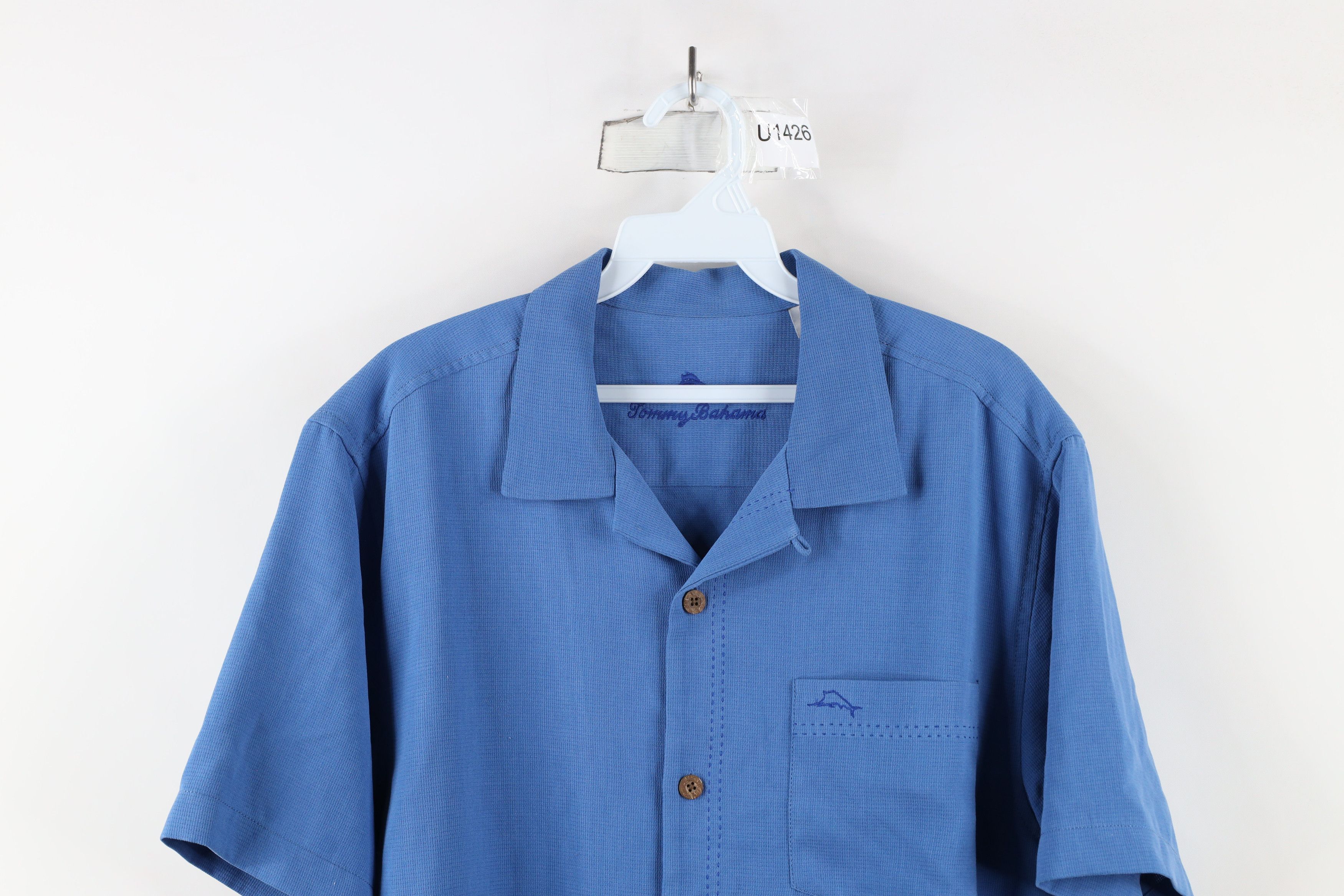 Tommy Bahama × Vintage Vintage Tommy Bahama Looped Collar Short Sleeve Button Shirt Size US M / EU 48-50 / 2 - 2 Thumbnail