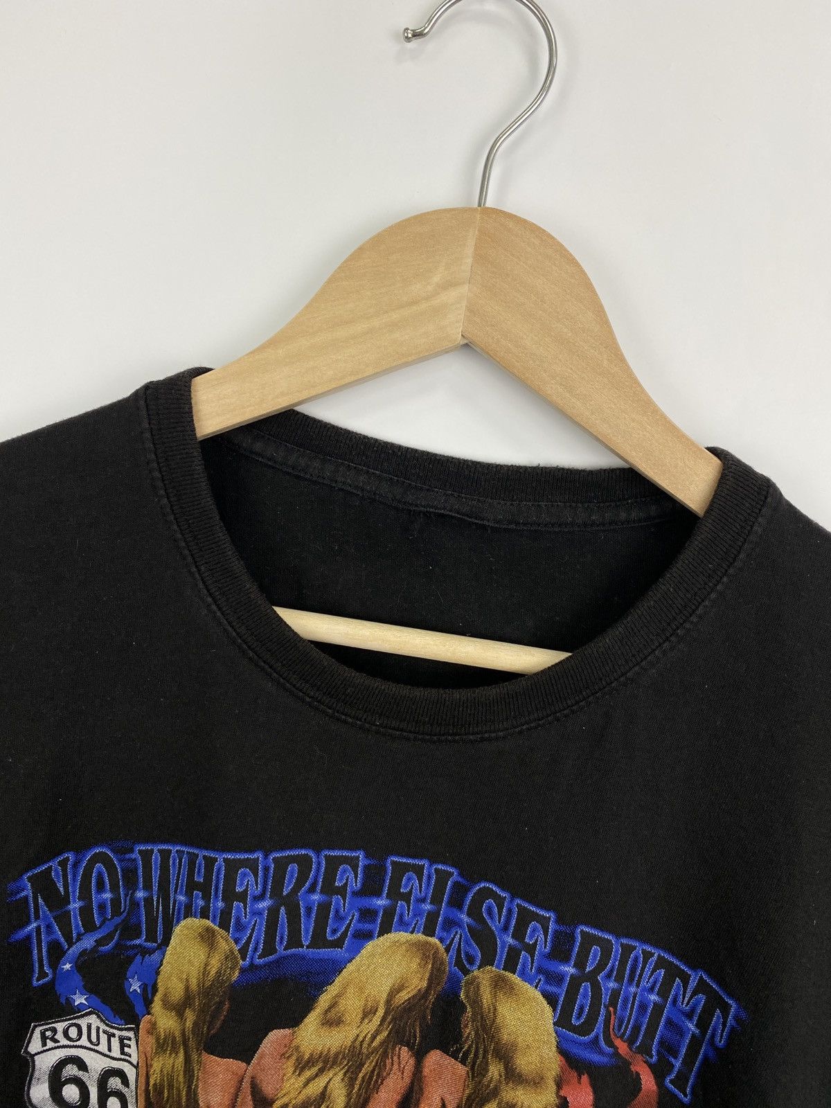 Route 66 🇺🇸 Vintage 90s Route 66 No Where Else Butt t-shirt Choppers Size US L / EU 52-54 / 3 - 6 Thumbnail