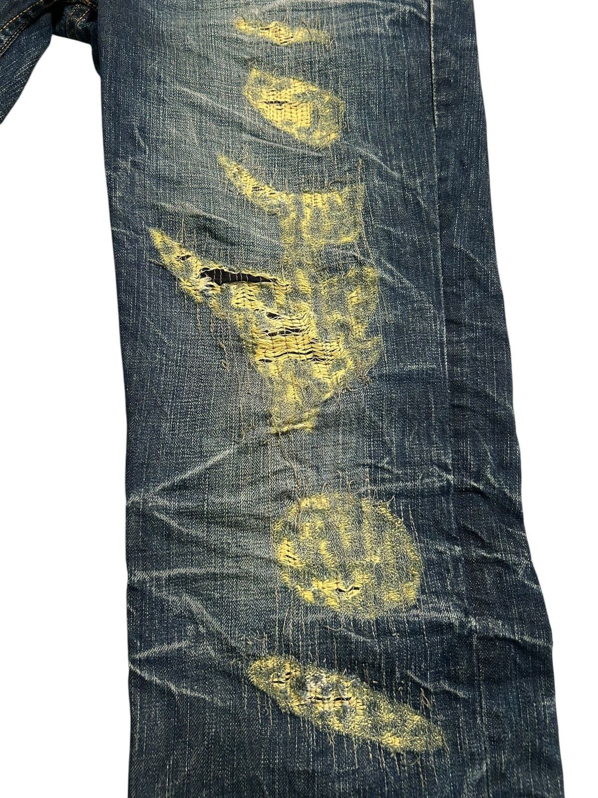 Japanese Brand × Kapital × Vintage Nylaus Japanese Style Distressed Denim Jeans Size US 34 / EU 50 - 3 Thumbnail