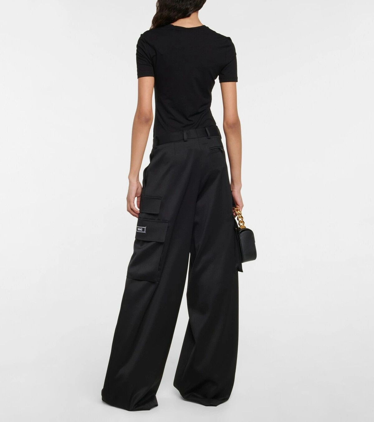 Versace o1y0226 Cargo Pant in Black Size 27" / US 4 / IT 40 - 3 Thumbnail