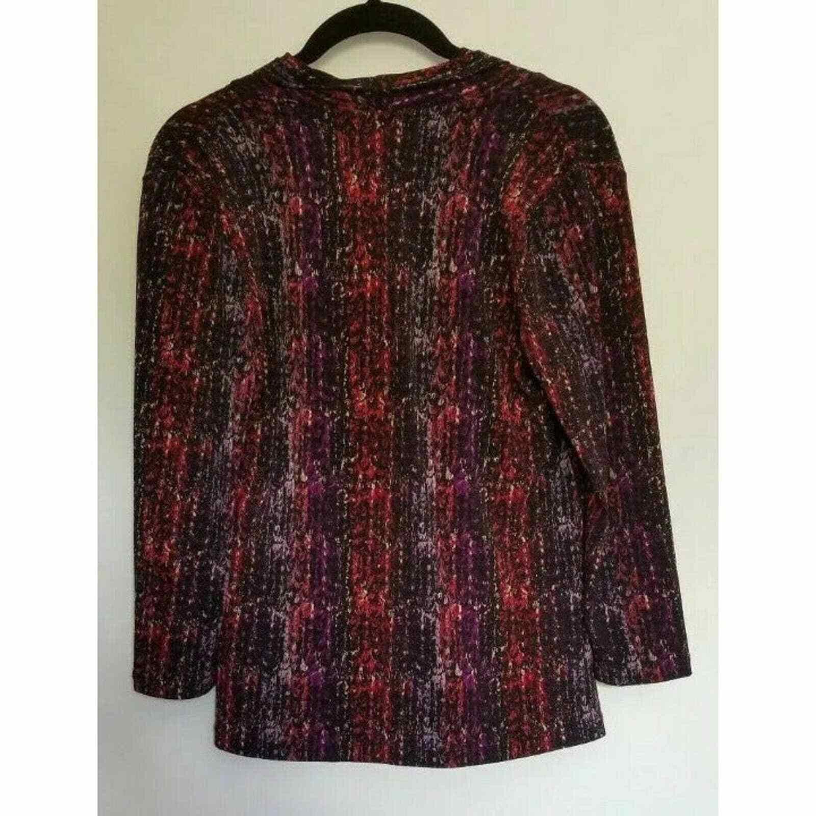 Other Women’s 212 Collection Patterned Blouse Small Maroon Burgun Size S / US 4 / IT 40 - 7 Thumbnail