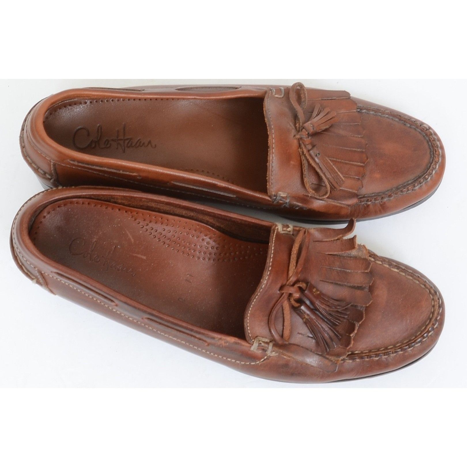 Cole Haan Cole Haan Mens Size 11D Brown Leather Tassles Pinch Loafers Size US 11 / EU 44 - 8 Thumbnail