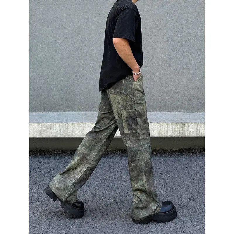 Japanese Brand Retro camouflage straight leg micro flared jeans Size US 32 / EU 48 - 5 Thumbnail