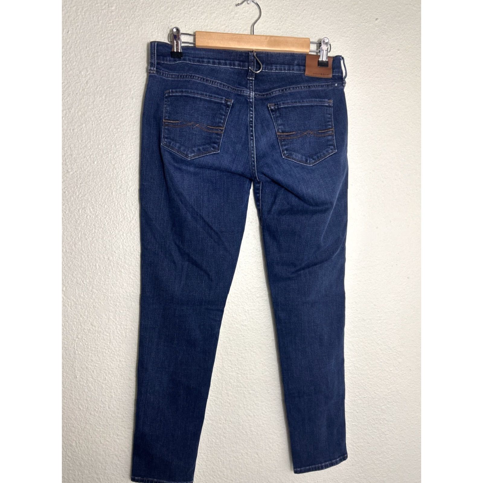 Lucky Brand Lucky Brand Charlie Skinny Dark Wash Jeans Womens 6 Blue 28x29 Skinny 6 Womens Size 28" / US 6 / IT 42 - 7 Thumbnail