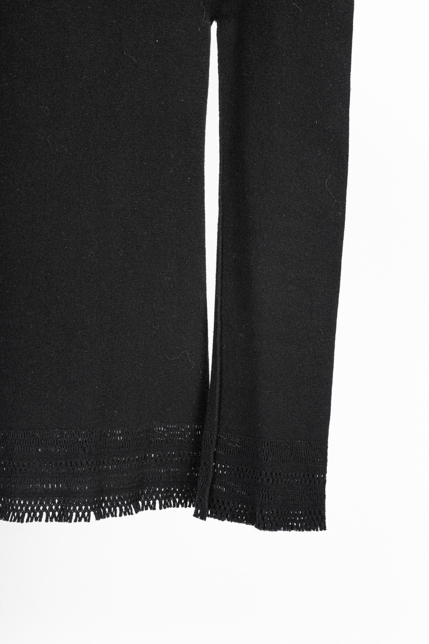 Issey Miyake Issey Miyake Fete A-Poc Black Knit Pointelle Turtleneck Size S / US 4 / IT 40 - 5 Thumbnail