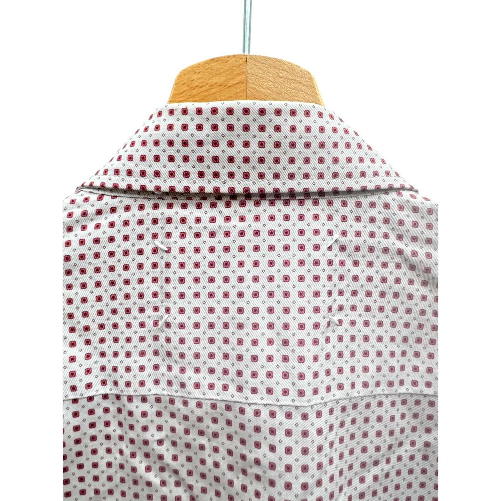 Maison Margiela Fall/Winter 2012 Red Micro-Pattern Shirt Size US M / EU 48-50 / 2 - 2 Thumbnail