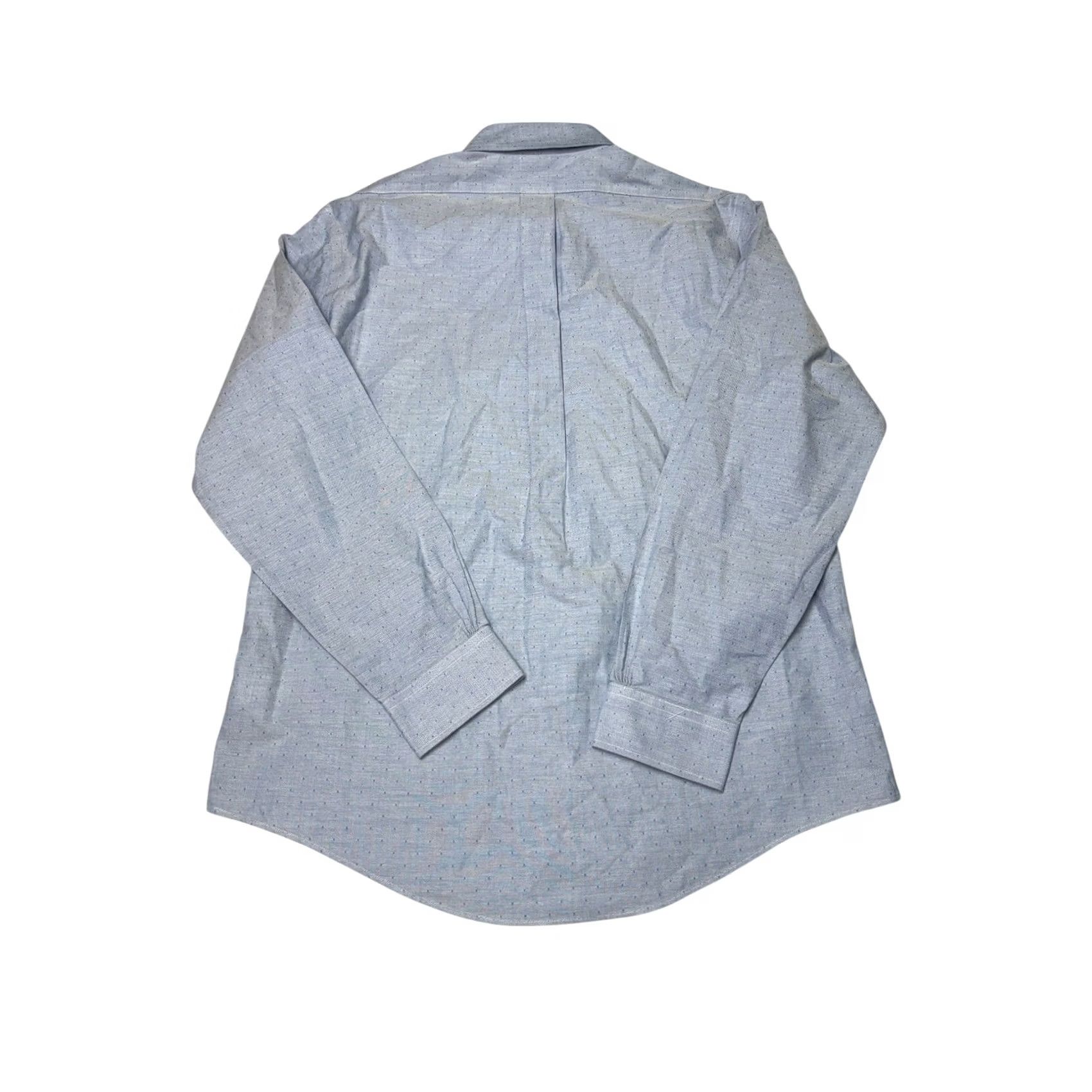 Brooks Brothers VINTAGE Brooks Brothers 1818 Regent Fit Non-Iron Supima Cotton Shirt Micro Mens L Blue Polka Dot Size US L / EU 52-54 / 3 - 6 Thumbnail