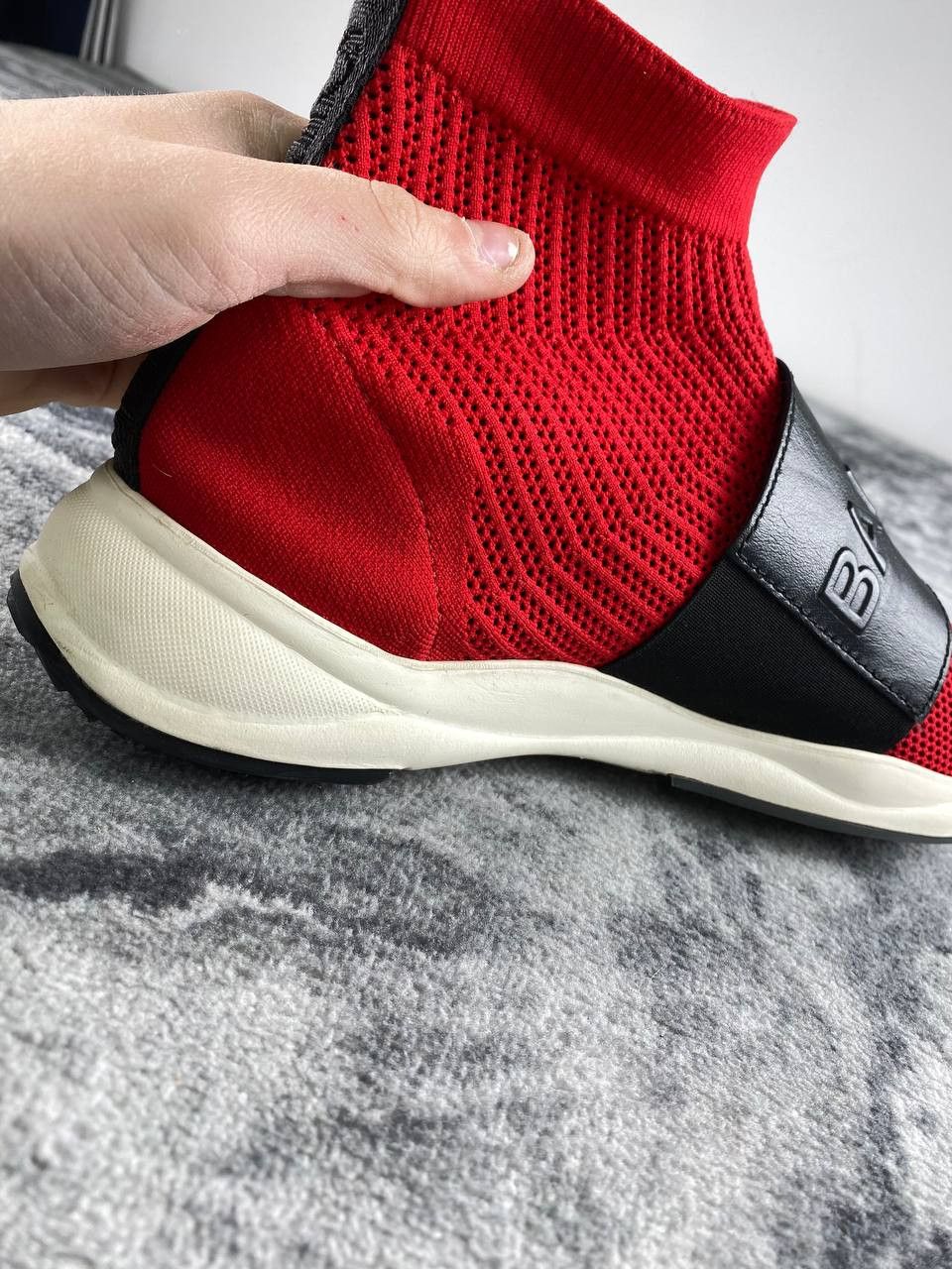 Balmain Balmain Cameron Runner High-Top Sneakers Men Size 9 Red Size US 9 / EU 42 - 18 Thumbnail