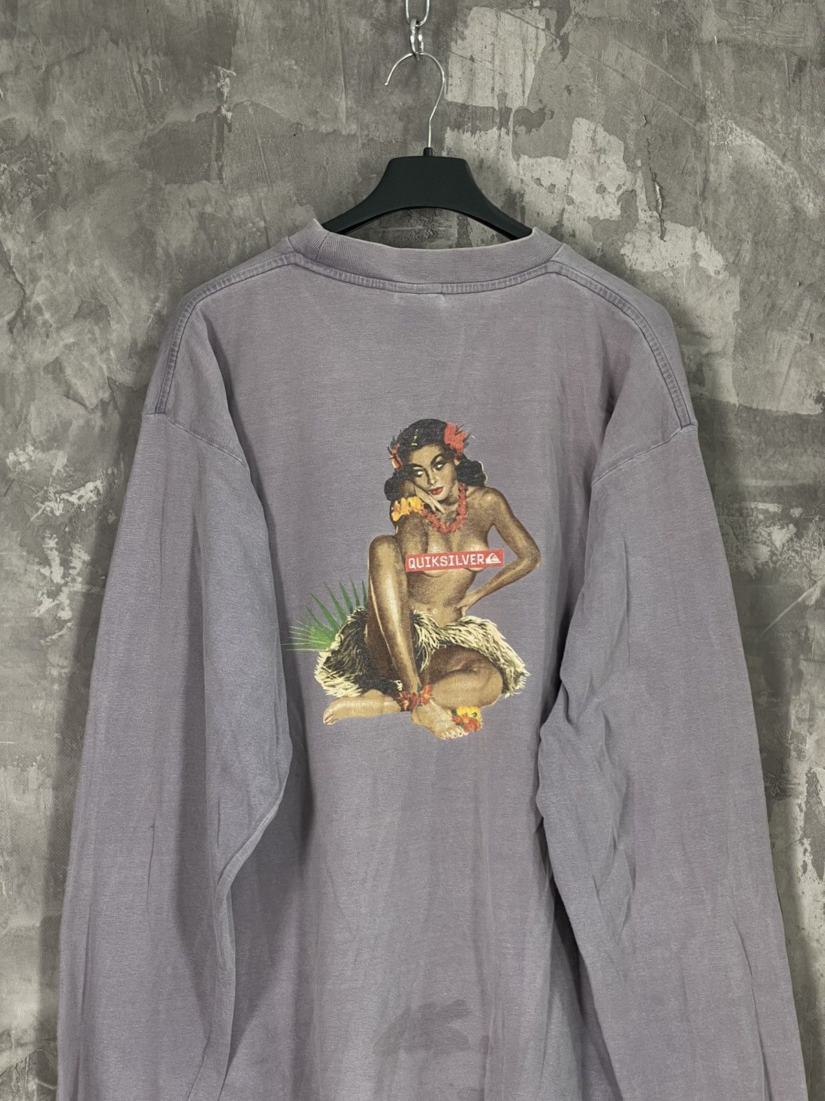 Japanese Brand × Quiksilver Quicksilver Vintage Y2K Distressed Sexy Logo Long Sleeve Size US L / EU 52-54 / 3 - 2 Thumbnail