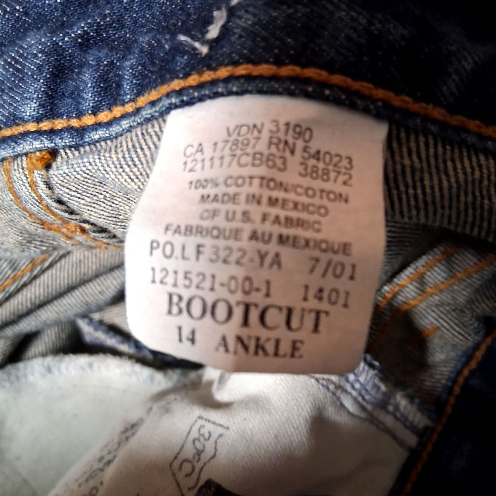 Gap VINTAGE Gap Jeans Women 14 Bootcut Ankle Button Fly Blue Denim READ Casual 5-Pocket 28Inseam Modern Y2K Style Womens Size 36" / US 14 / IT 50 - 3 Thumbnail