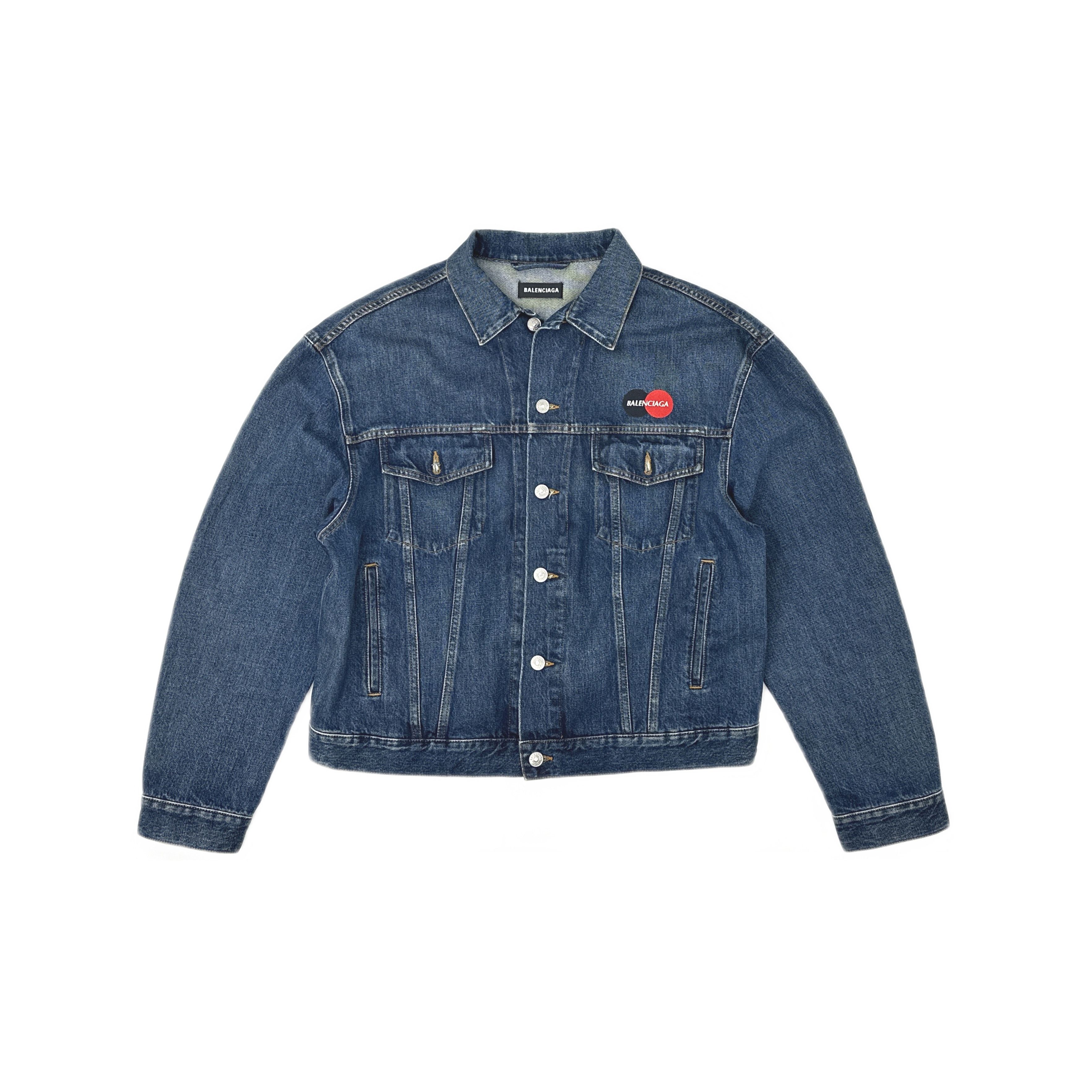 Balenciaga Balenciaga Logo Print Denim Jacket Size S Size US S / EU 44-46 / 1 - 1 Thumbnail