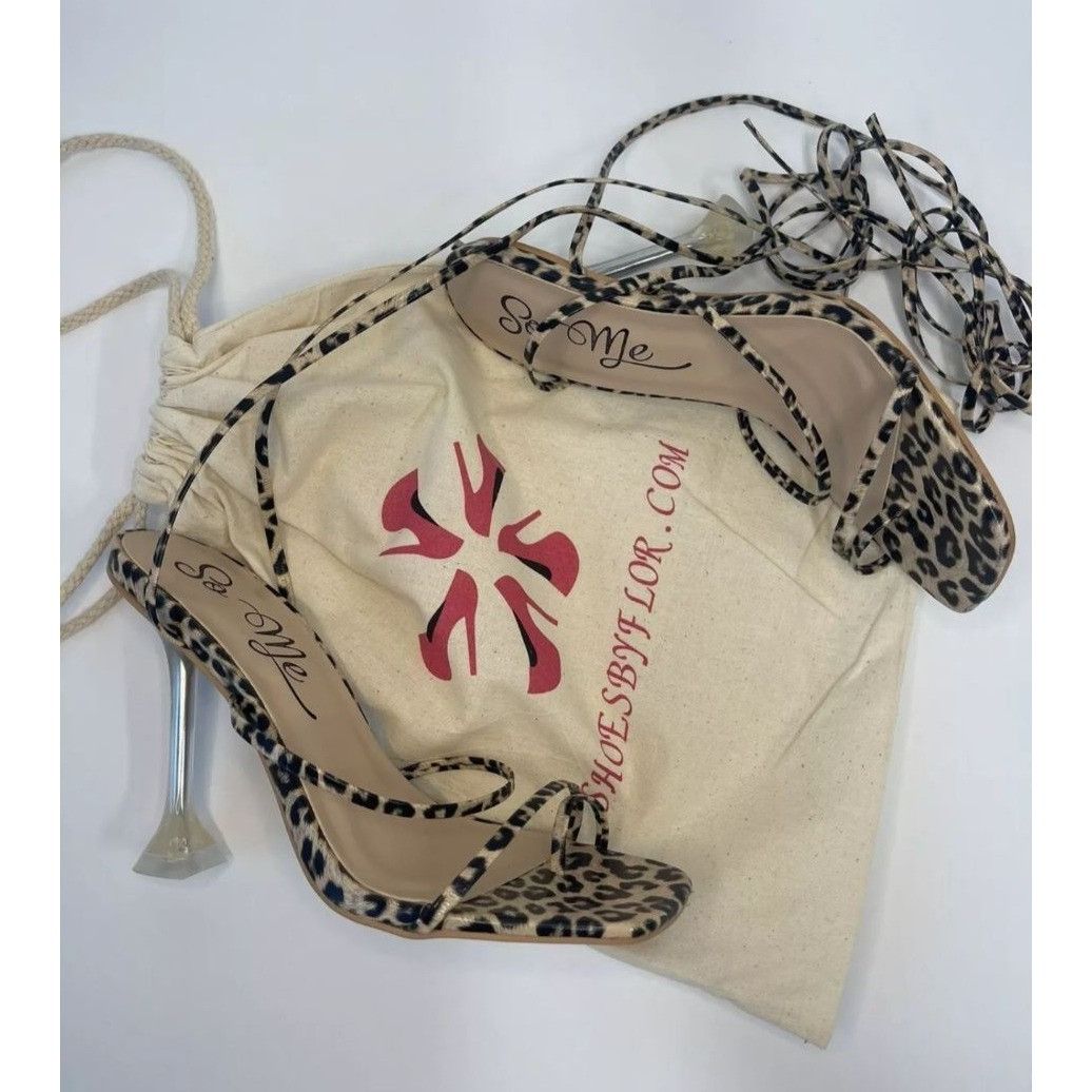 Other SO ME / Lace Up / Leopard Print / Heels With Clear / Stilett Size US 7.5 / IT 37.5 - 6 Thumbnail