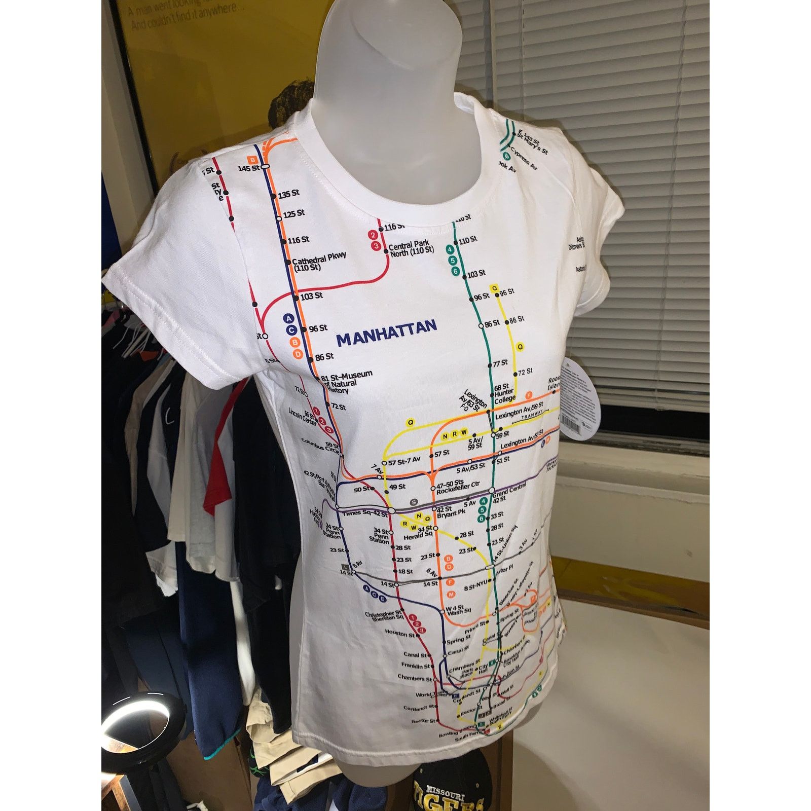 Other NYC Subway Line Manhattan Map Baby Tee Juniors L NWT MTA Size L / US 10 / IT 46 - 6 Thumbnail