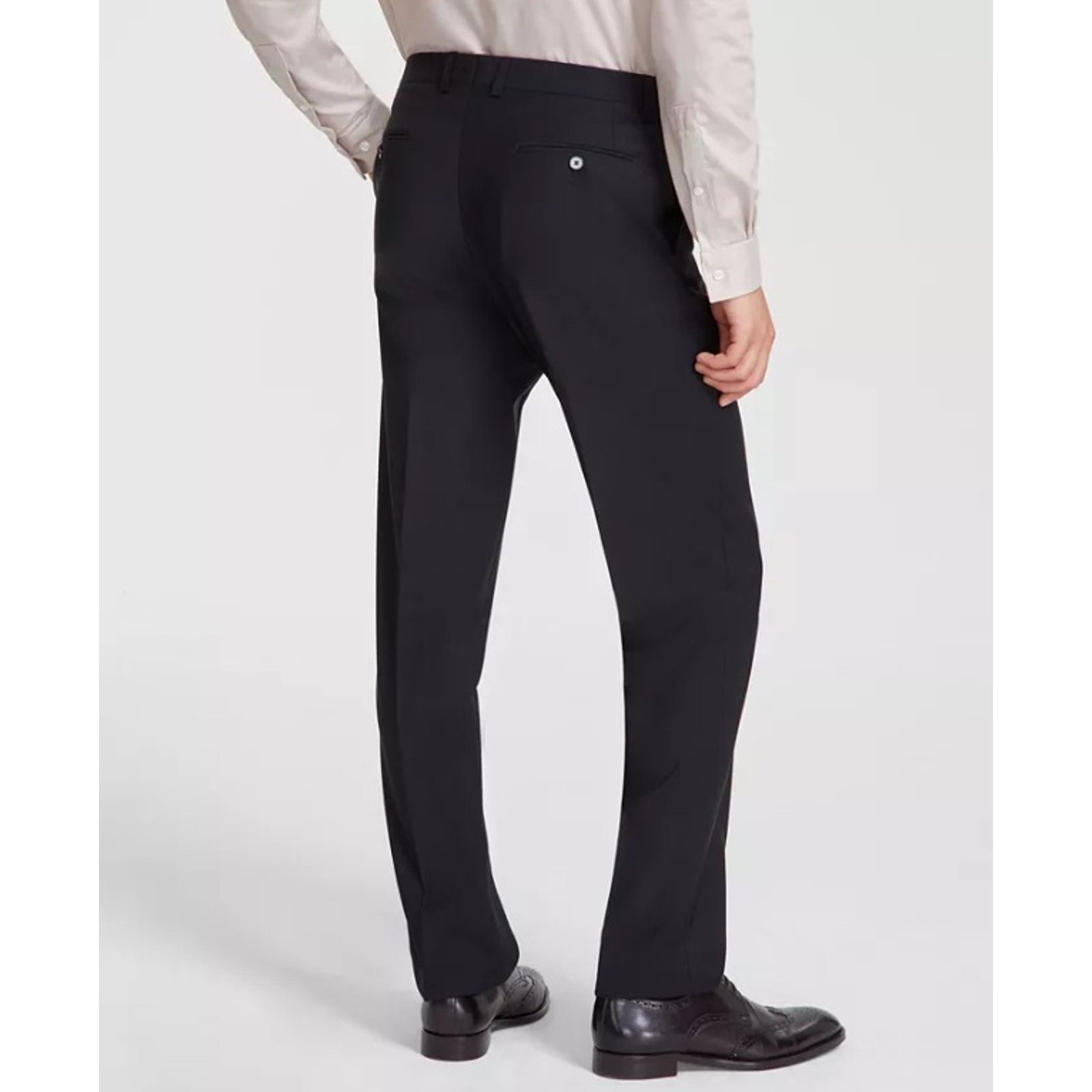 Calvin Klein Men's Black Wool Slim Formal Suit Pants 30W 32L