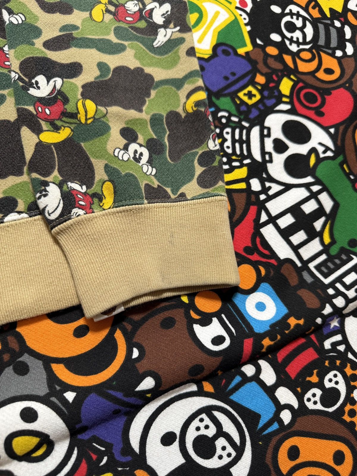 Bape A Bathing Ape X Mickey Mouse Green Camo Shark Hoodie Size S / US 4 / IT 40 - 15 Thumbnail