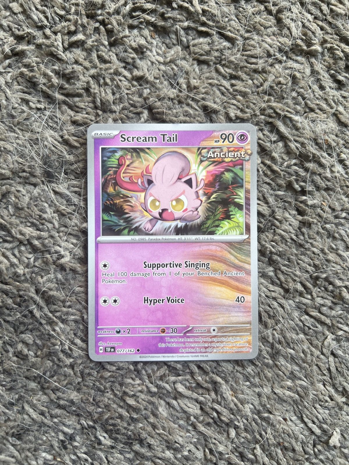 Pokemon 2024 Pokémon Scream Tail Basic Card Size ONE SIZE - 1 Thumbnail