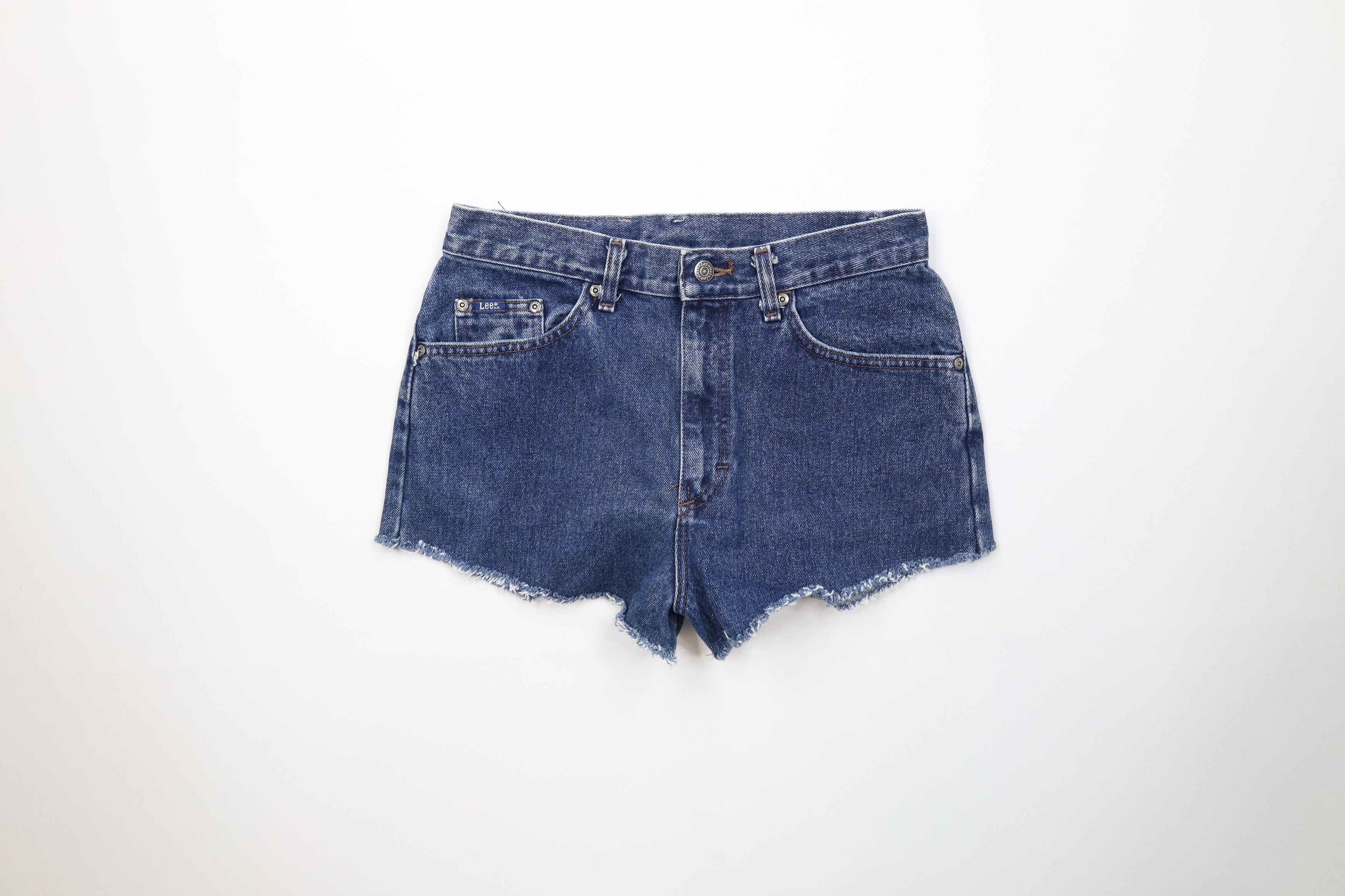 Lee Vintage 90s Lee Off Denim Jean Shorts Jorts Blue Cotton USA Size 34" / US 12 / IT 48 - 1 Thumbnail