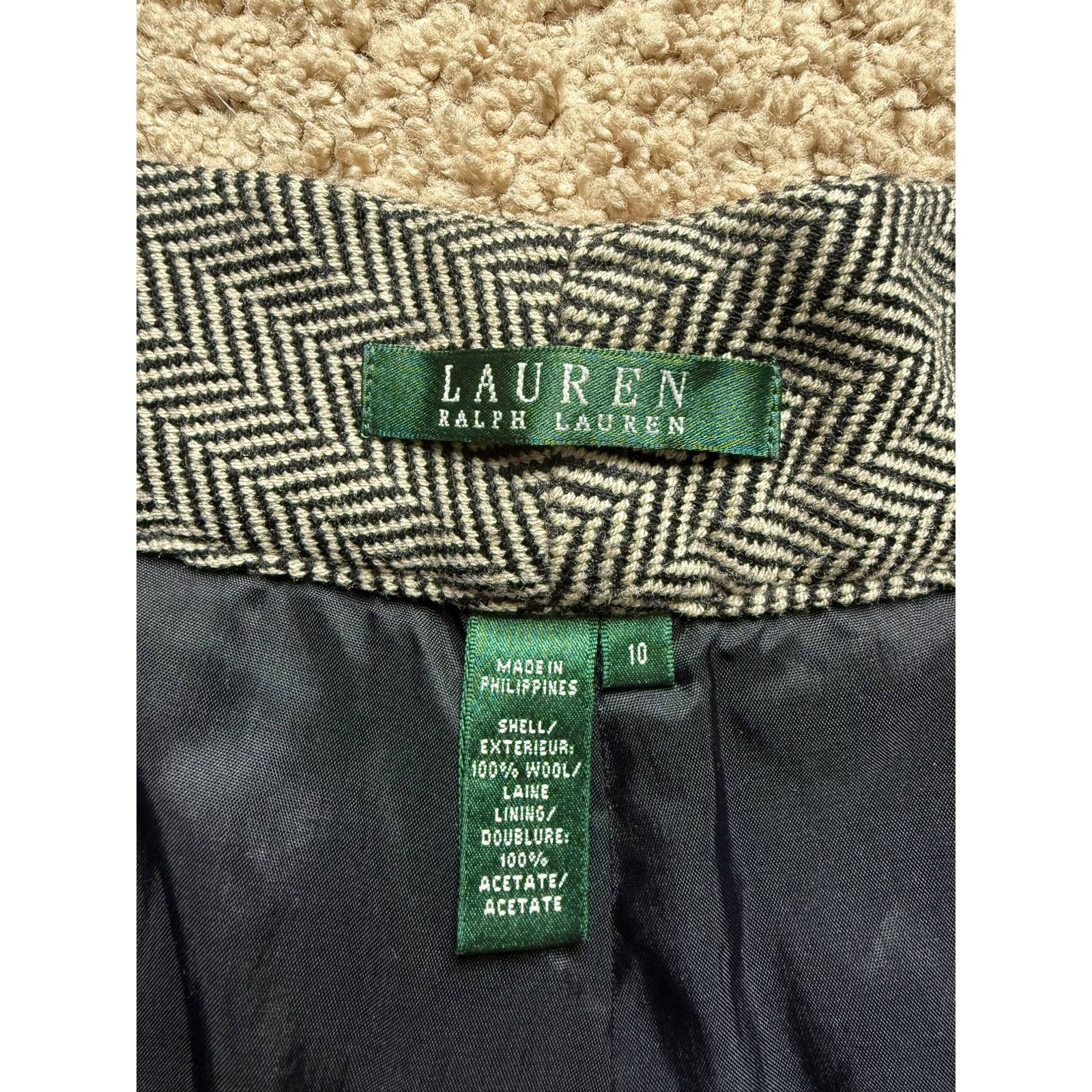 Ralph Lauren LAUREN Ralph Lauren Herringbone Wool Dress Pants Women's 10 Size 32" / US 10 / IT 46 - 5 Thumbnail