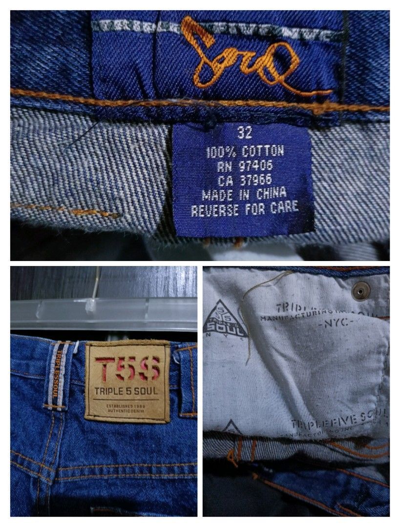 Triple 5 Soul Vintage Y2K Triple Five Soul Baggy Jeans W31 Size US 31 - 10 Thumbnail